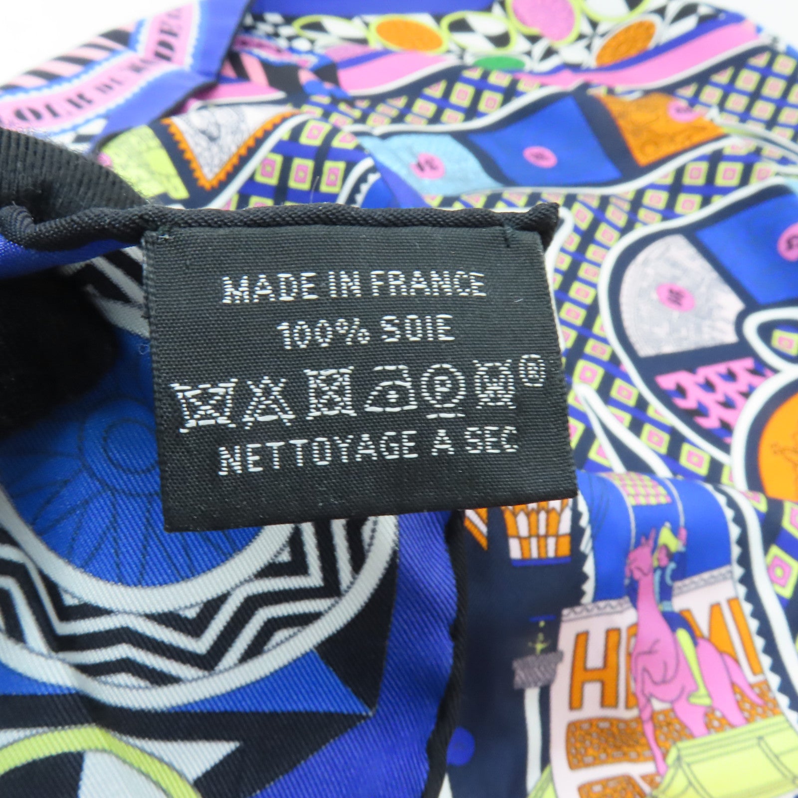 HERMES 絲質Scarf絲巾藍色/彩色