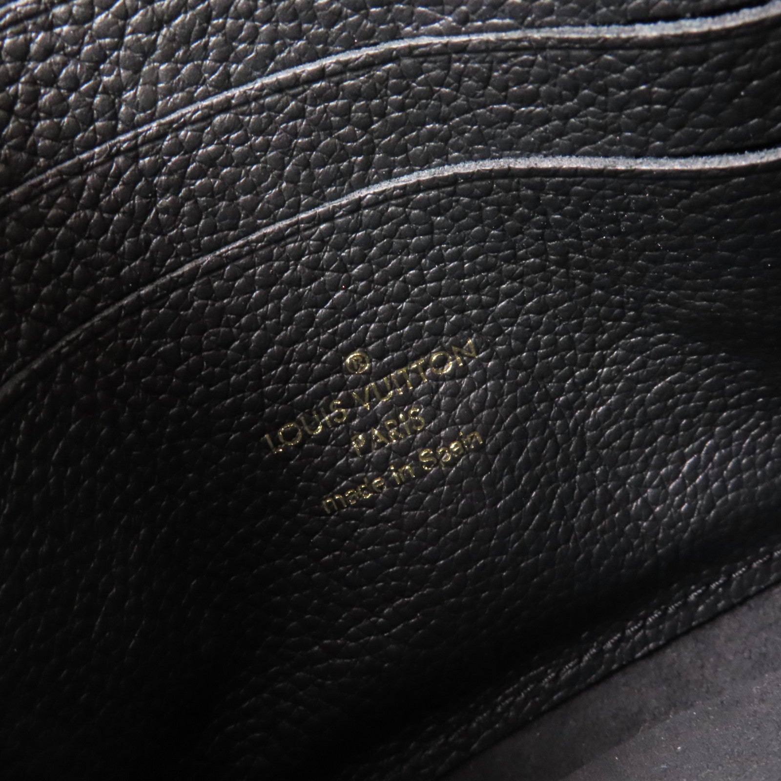 LOUIS VUITTON Monogram Empreinte Double Zip Pochette Chain Shoulder Bag金扣鏈帶肩背袋黑色