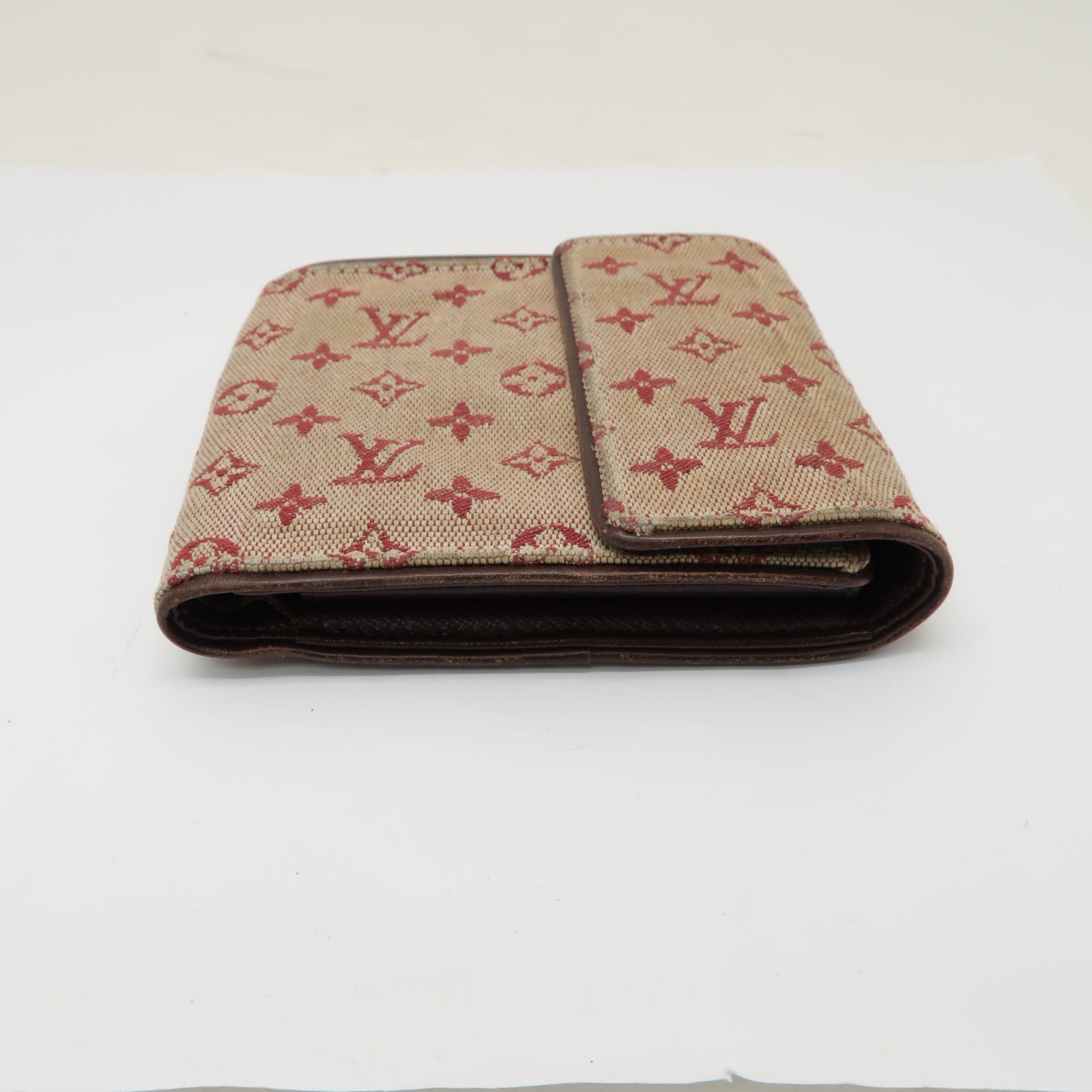 LOUIS VUITTON Monogram Mini Wallet金扣錢包紅色