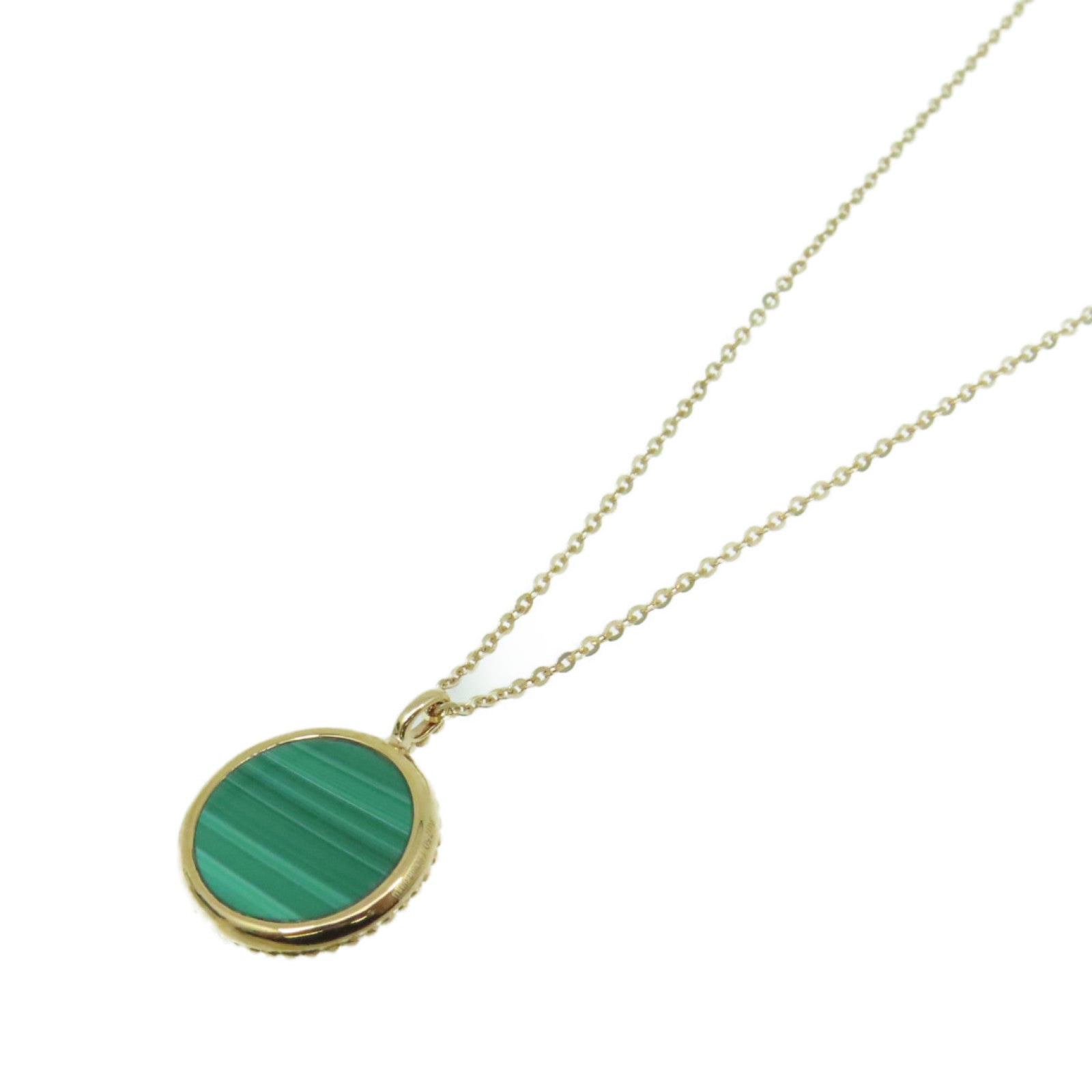 JEWELRY 【激減優惠】18K玫瑰金/1.61ct孔雀石/0.01ct鑽石Malachite Necklace項鏈