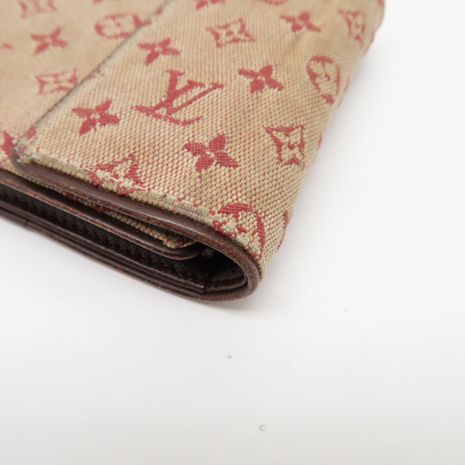 LOUIS VUITTON Monogram Mini Wallet金扣錢包紅色