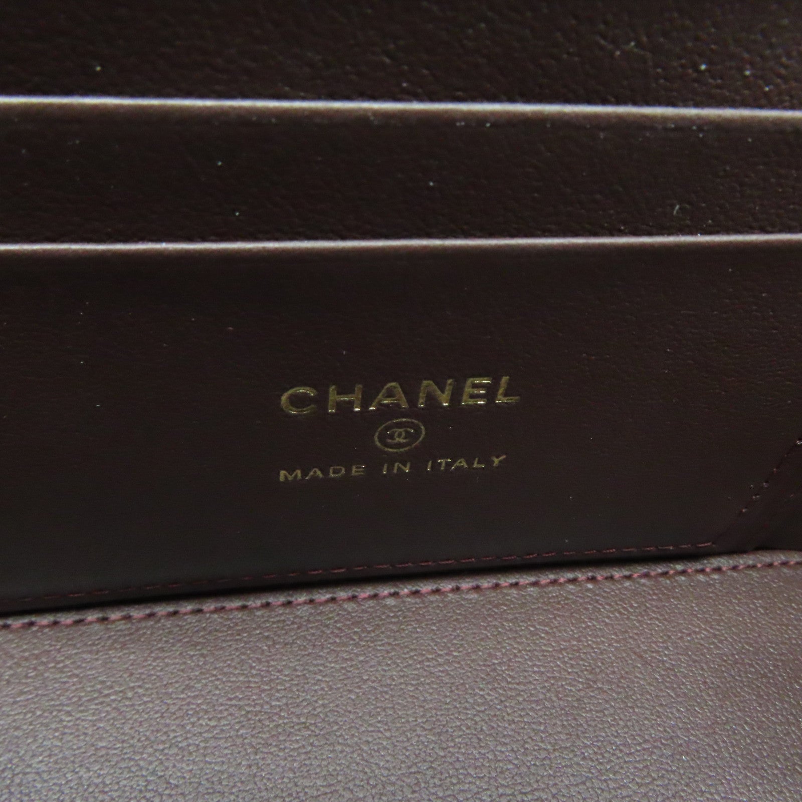 CHANEL 菱格羊皮皮革Vanity Bag银扣链带肩背袋黑色