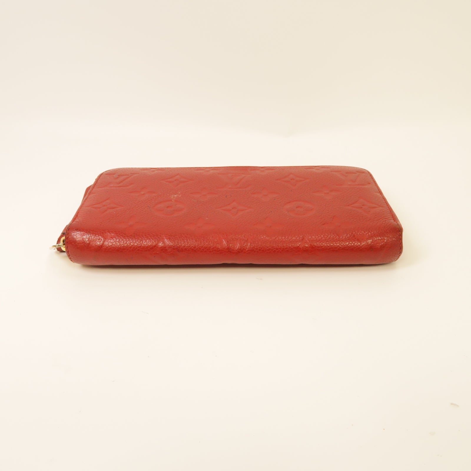 LOUIS VUITTON Monogram Empreinte Zipped Wallet金扣長錢包紅色