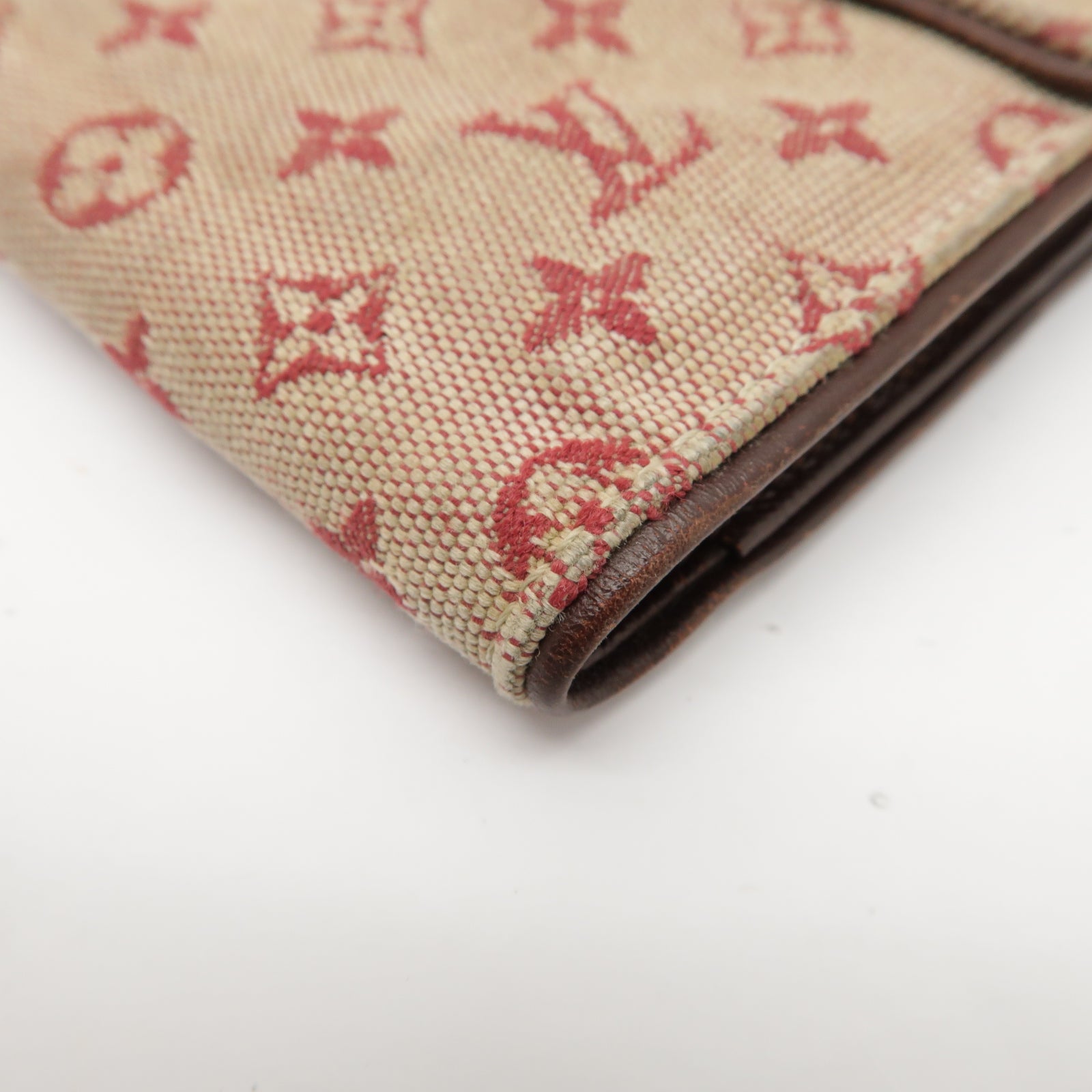 LOUIS VUITTON Monogram Mini Wallet金扣錢包紅色