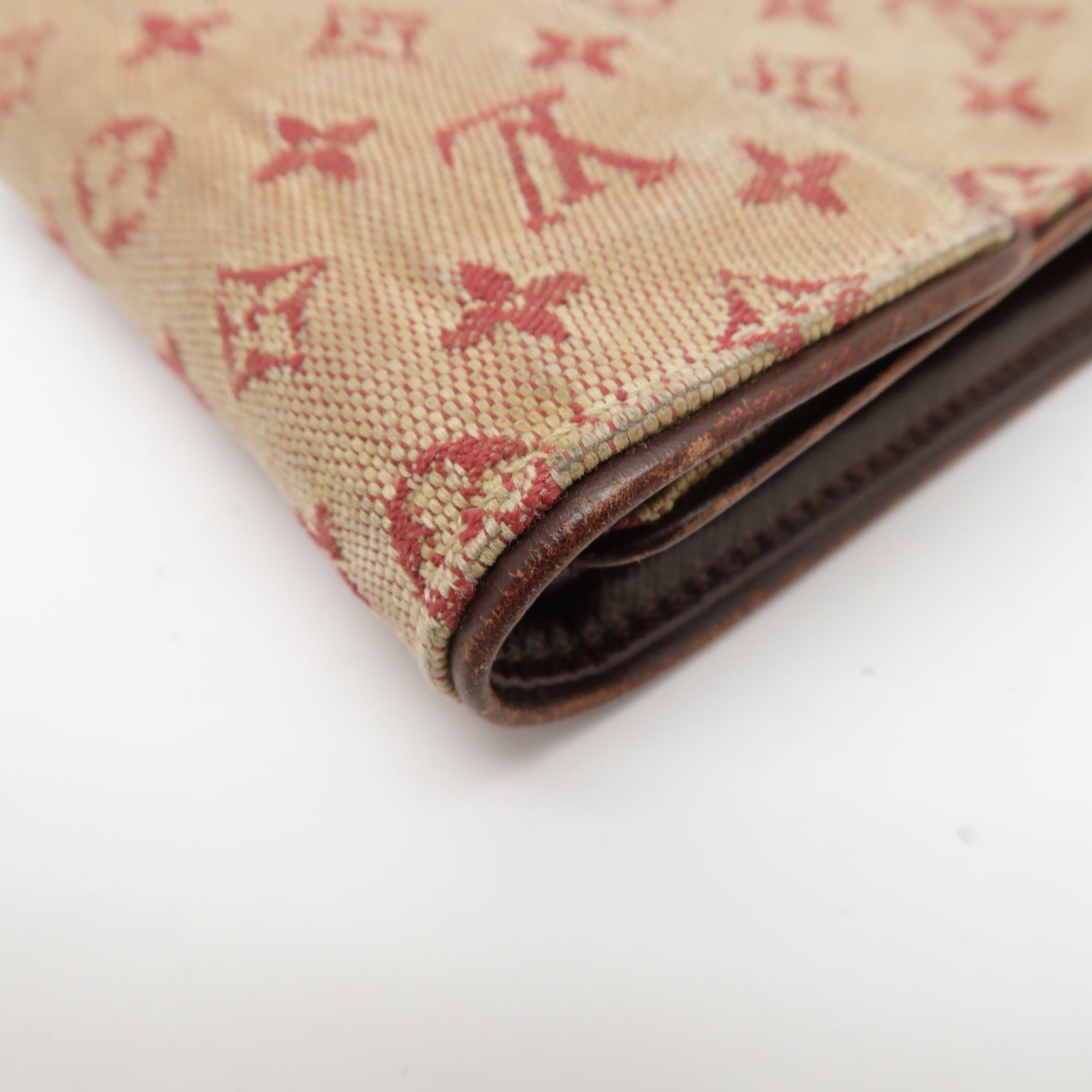 LOUIS VUITTON Monogram Mini Wallet金扣錢包紅色