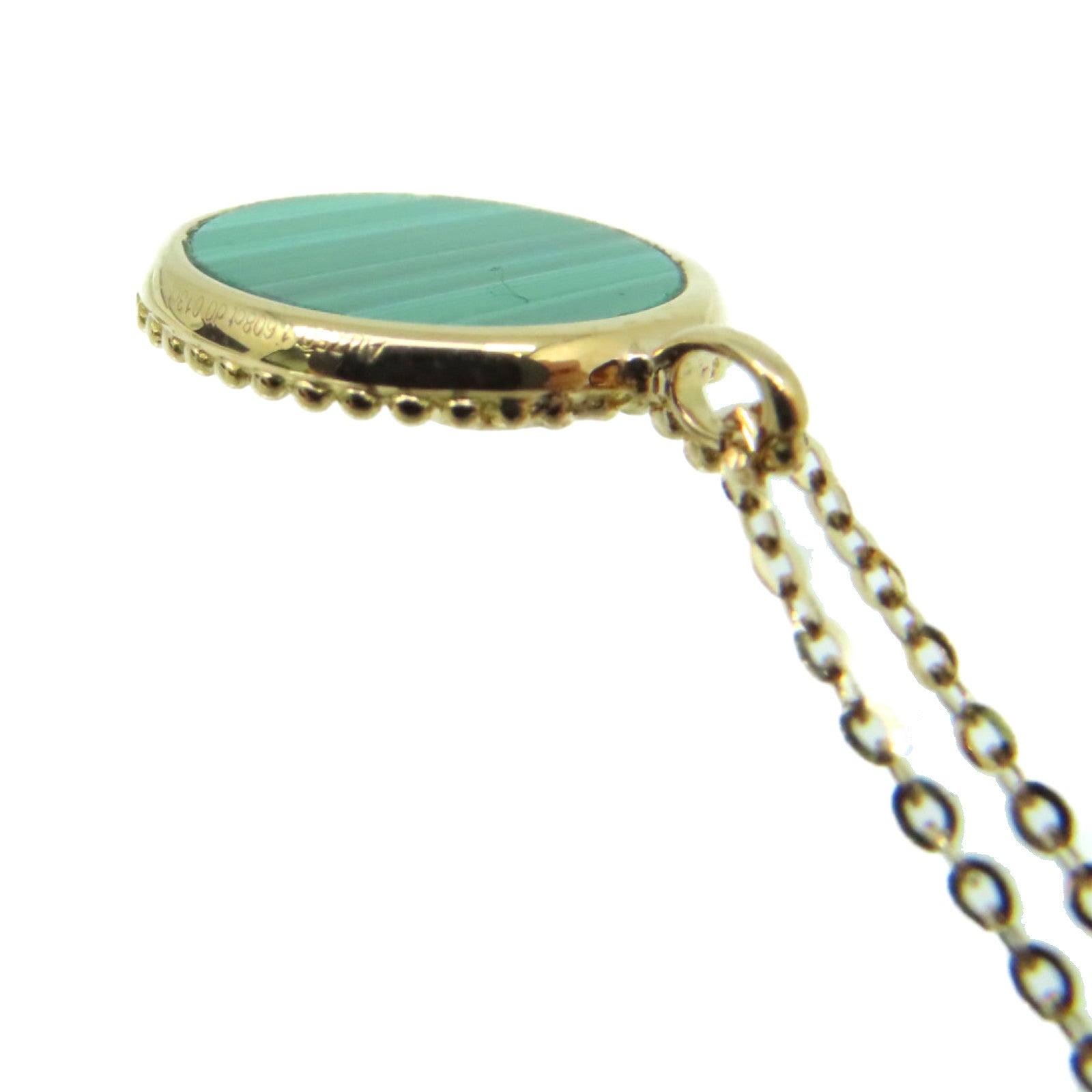JEWELRY 【激減優惠】18K玫瑰金/1.61ct孔雀石/0.01ct鑽石Malachite Necklace項鏈
