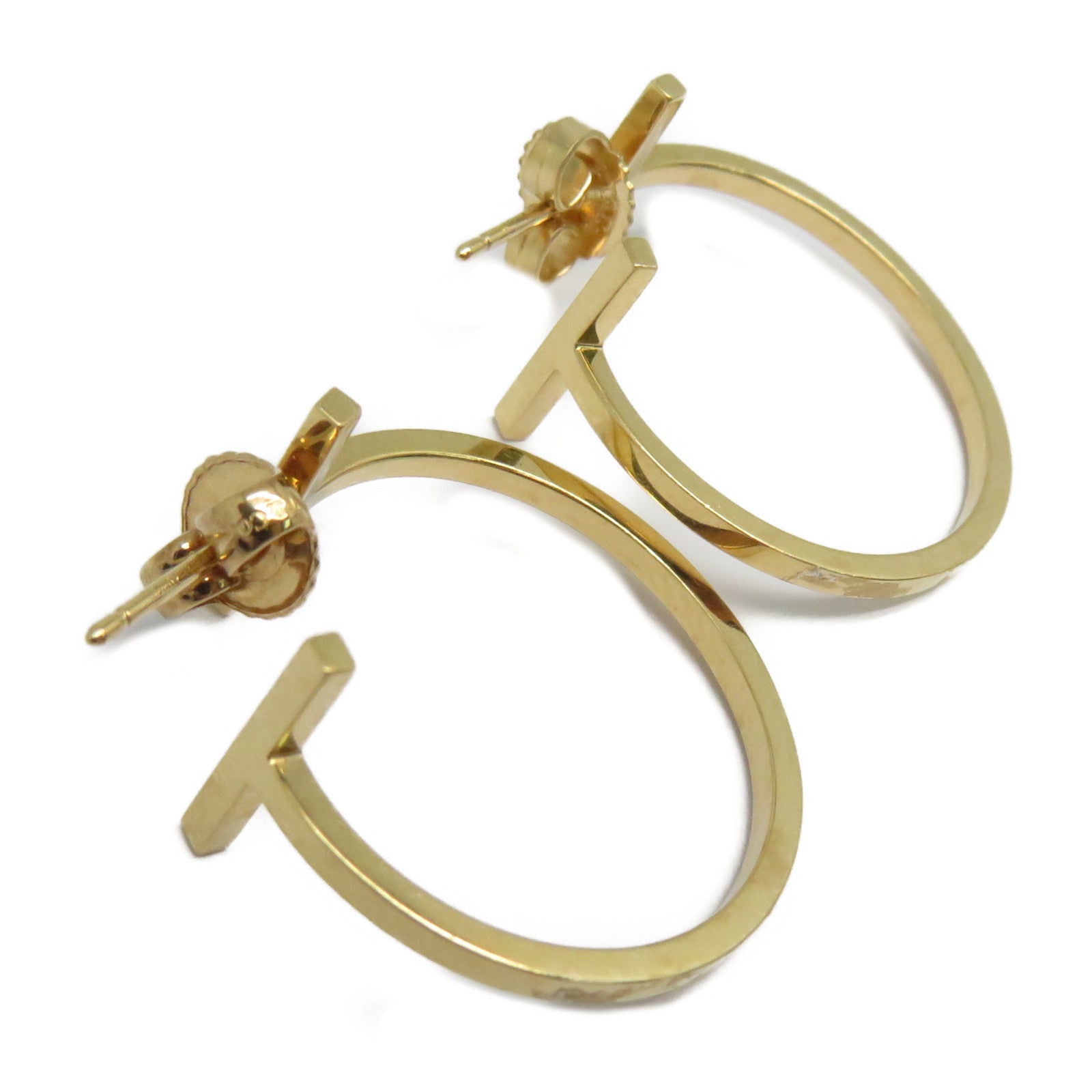 TIFFANY＆CO 18K玫瑰金Hoop Earrings耳環