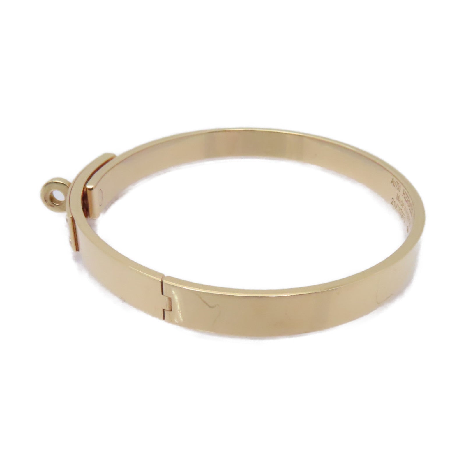 HERMES 18K玫瑰金Kelly Bracelet 0.2ct鑽石手鏈