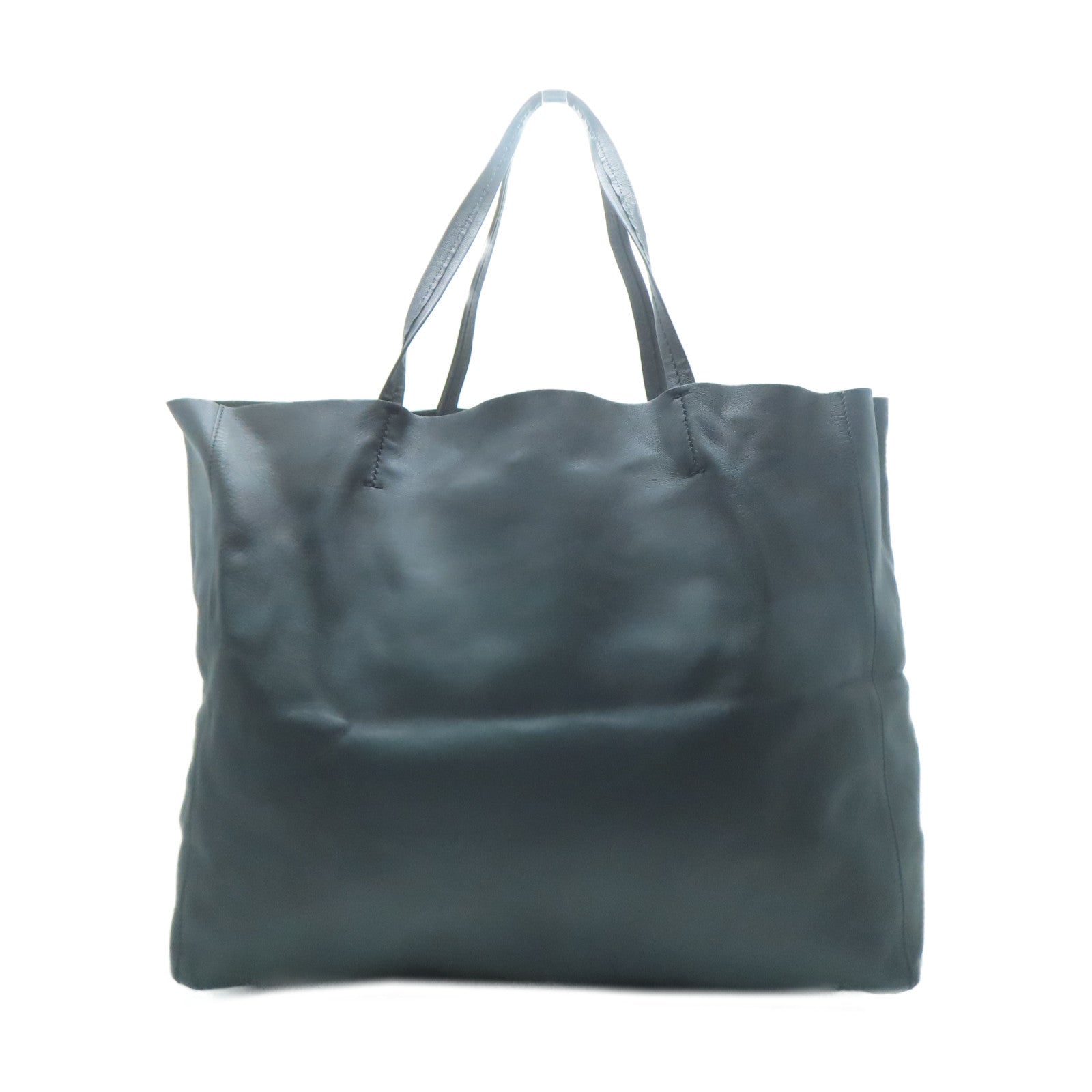 CELINE 皮革Tote Bag金扣手挽袋黑色
