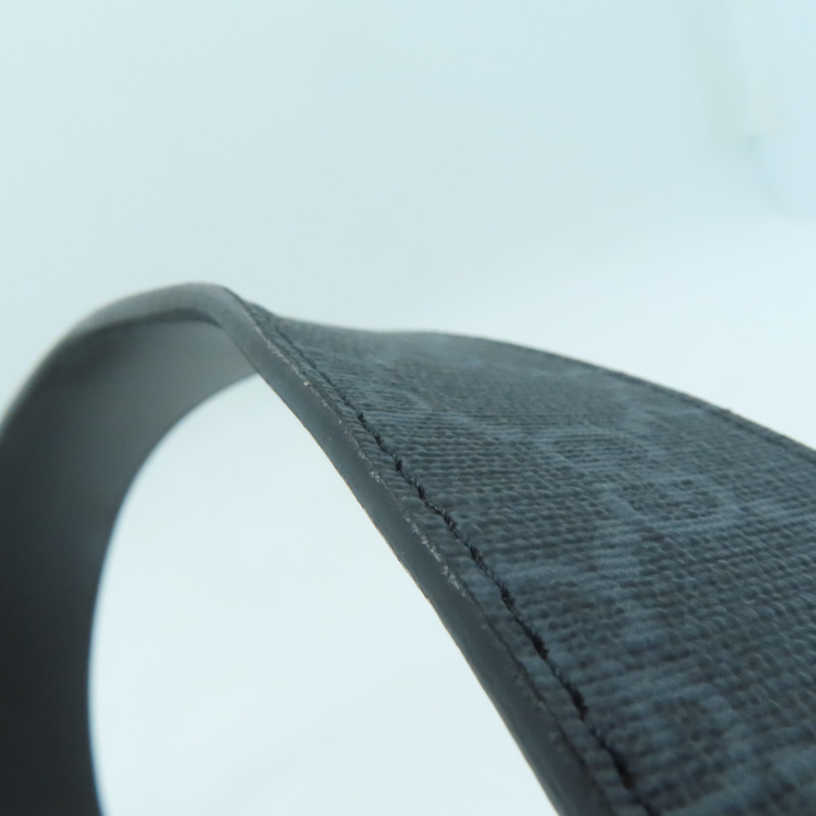 GUCCI PVC GG Supreme Belt 80cm銀扣皮帶黑色/灰色