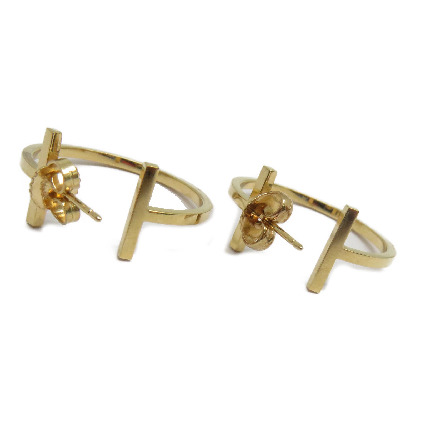 TIFFANY＆CO 18K玫瑰金Hoop Earrings耳環