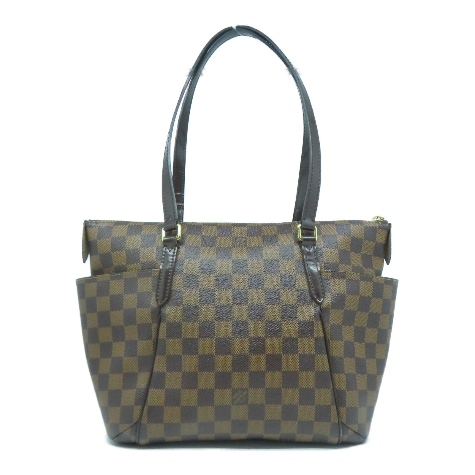 LOUIS VUITTON Damier Totally PM金扣肩背袋啡色