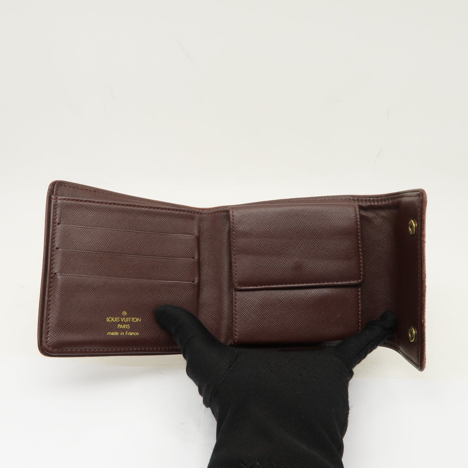 LOUIS VUITTON Monogram Mini Wallet金扣錢包紅色