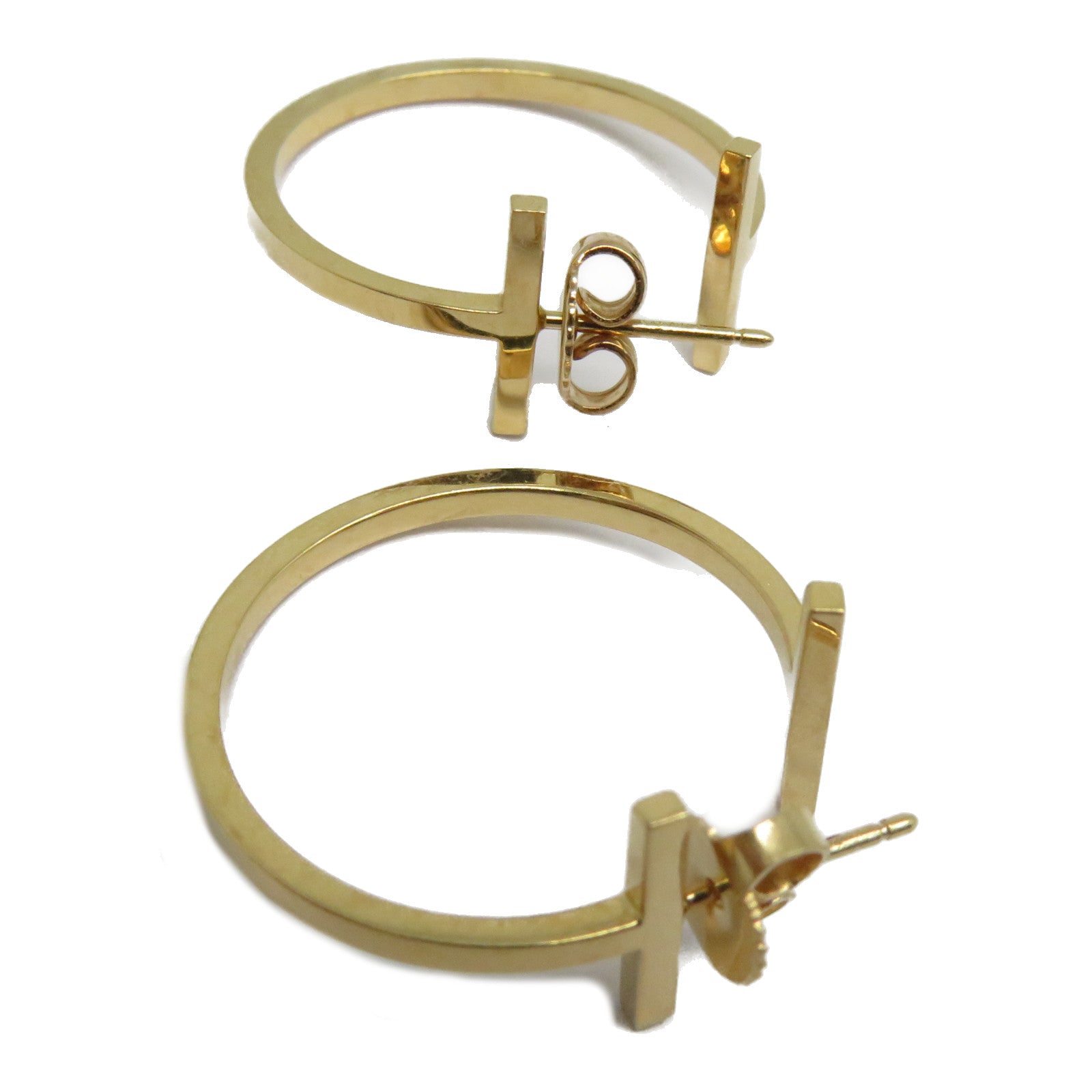 TIFFANY＆CO 18K玫瑰金Hoop Earrings耳環