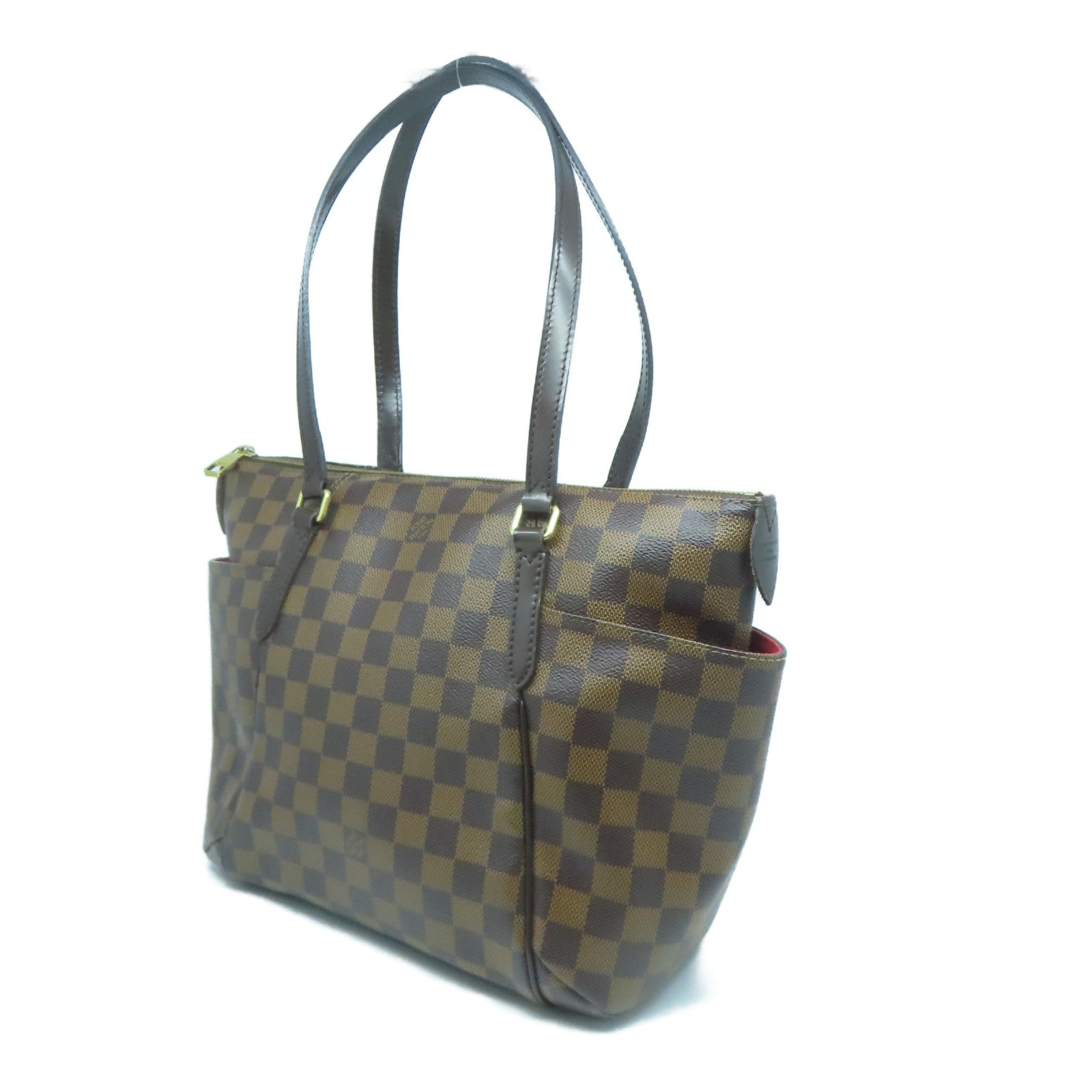 LOUIS VUITTON Damier Totally PM金扣肩背袋啡色