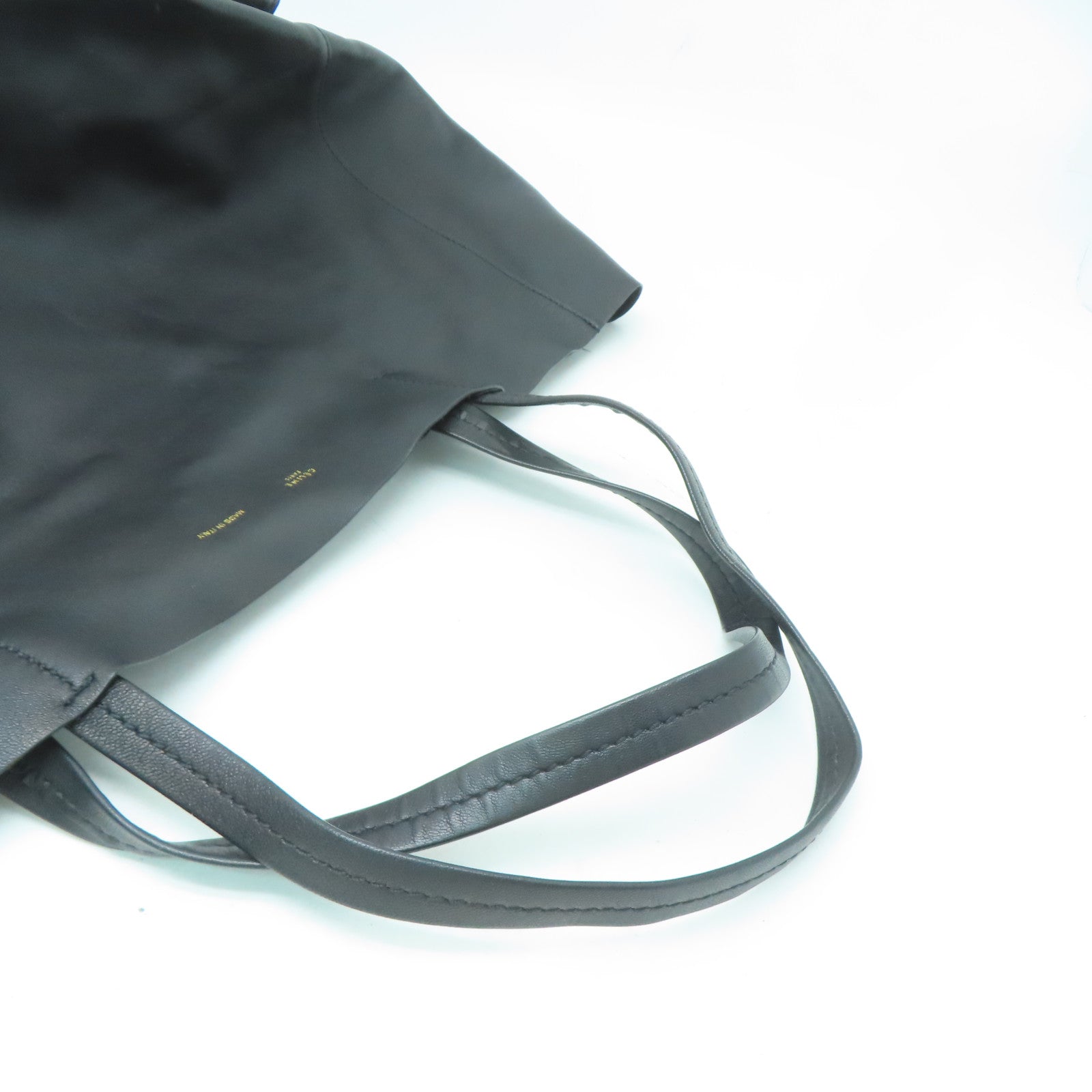CELINE 皮革Tote Bag金扣手挽袋黑色
