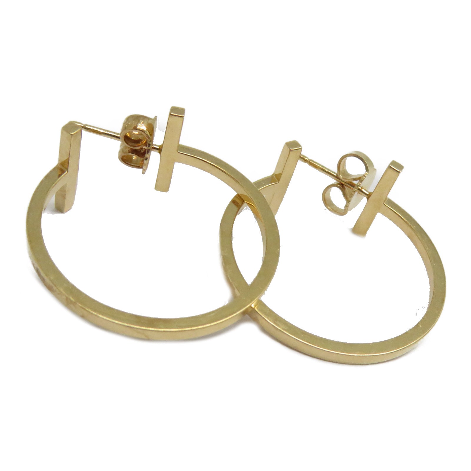 TIFFANY＆CO 18K玫瑰金Hoop Earrings耳環