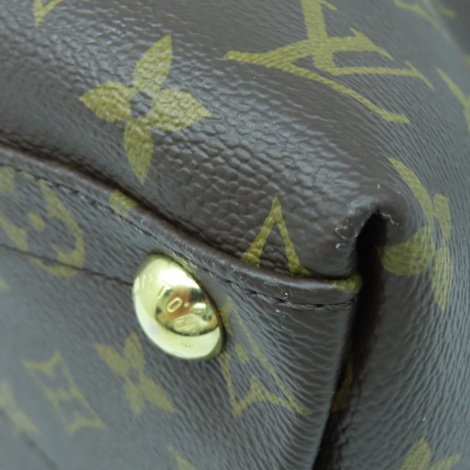LOUIS VUITTON 【激減優惠】Monogram V Tote MM金扣肩背袋棕色