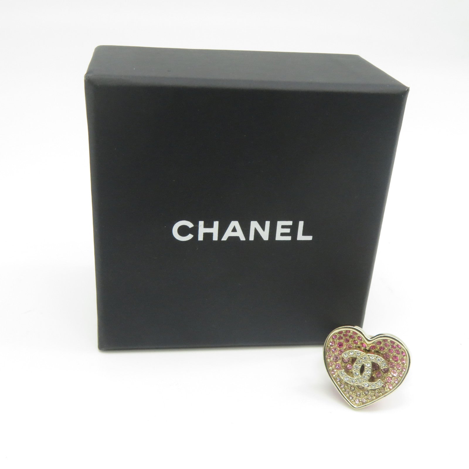 CHANEL 金屬Ring戒指粉紅色/金色US#6