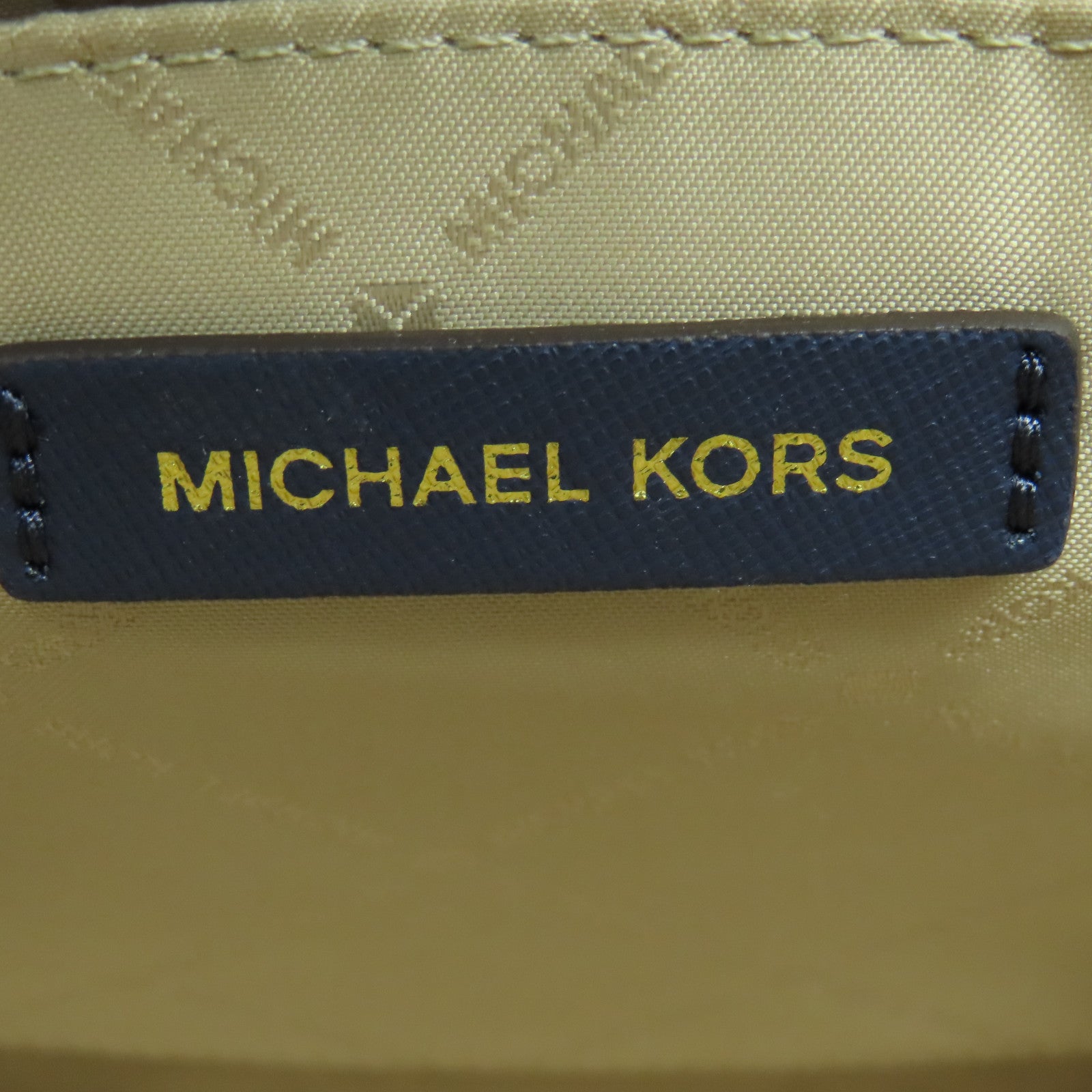 Michael Kors 牛皮皮革2way Shoulder Bag金扣手挽肩背两用袋深蓝色