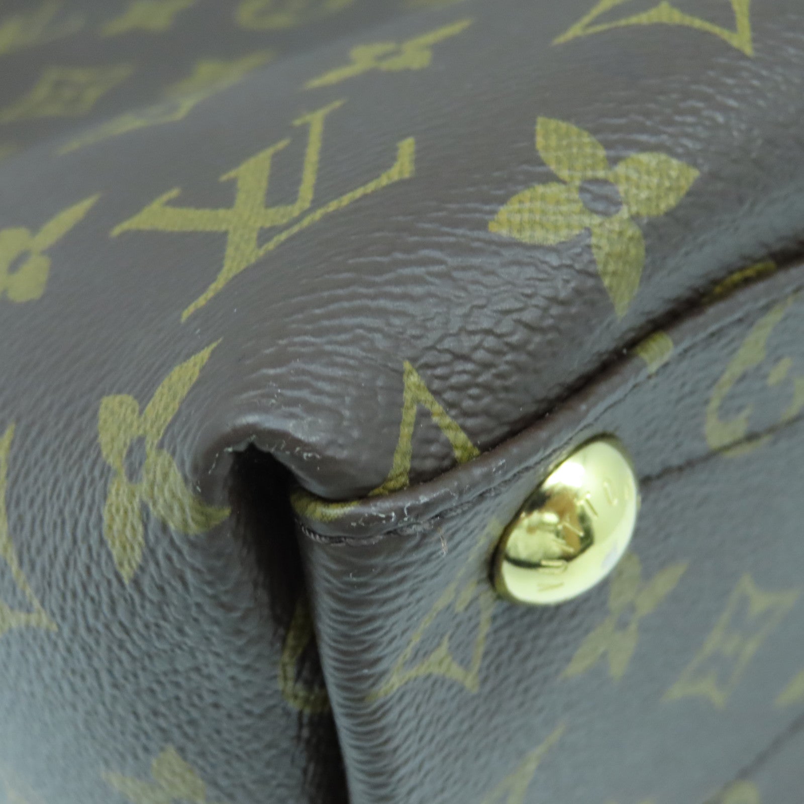 LOUIS VUITTON 【激減優惠】Monogram V Tote MM金扣肩背袋棕色