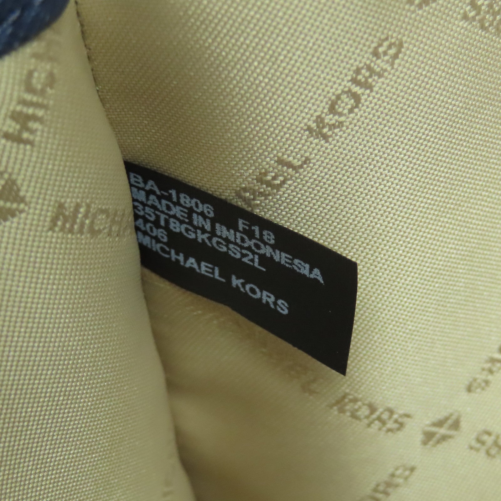 Michael Kors 牛皮皮革2way Shoulder Bag金扣手挽肩背两用袋深蓝色