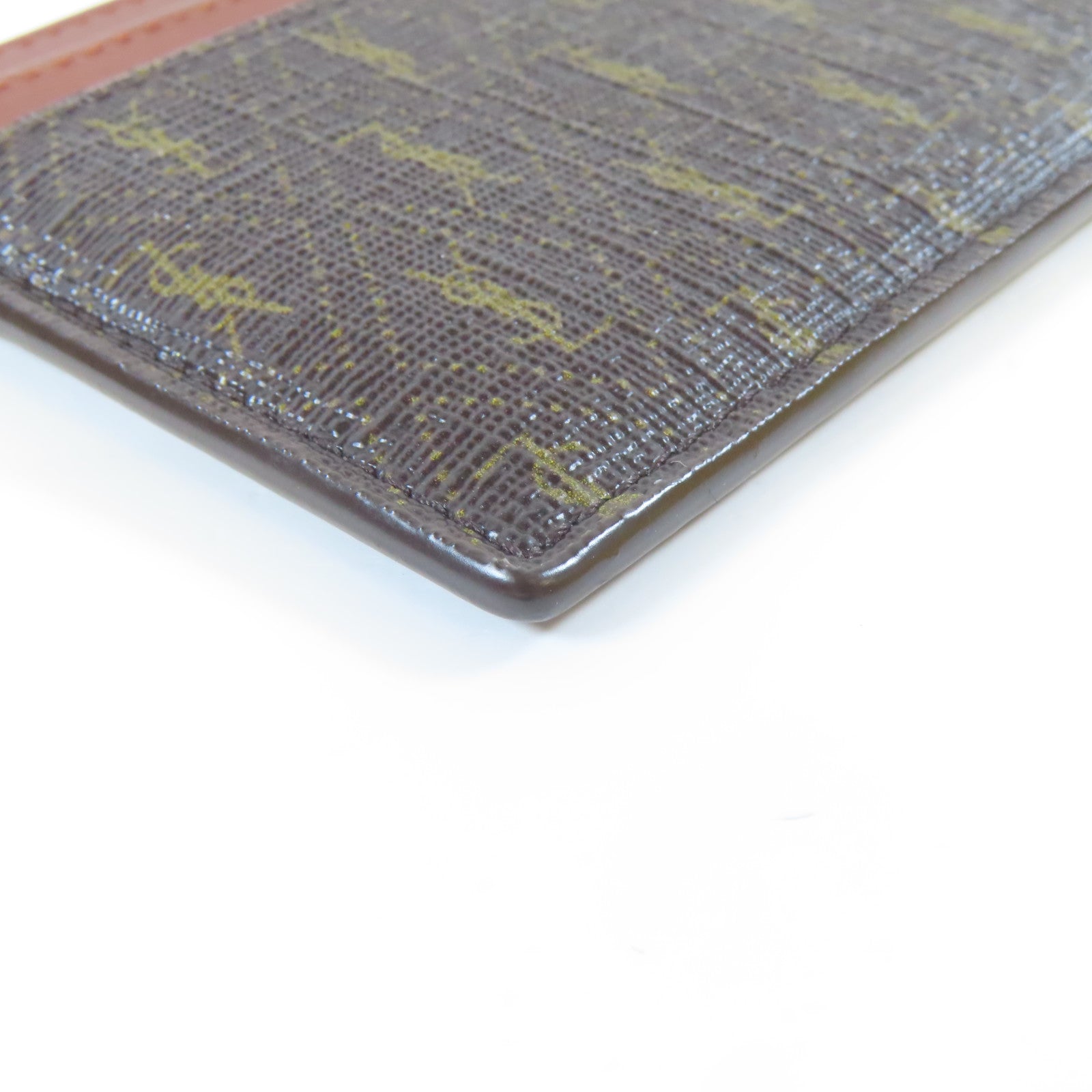 SAINT LAURENT 塗層帆布Card Case卡片套啡色