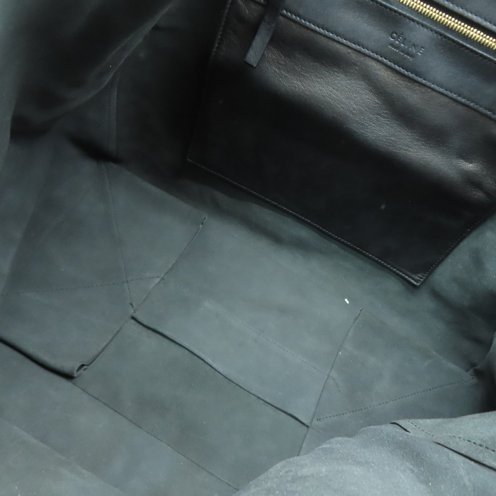 CELINE 皮革Tote Bag金扣手挽袋黑色