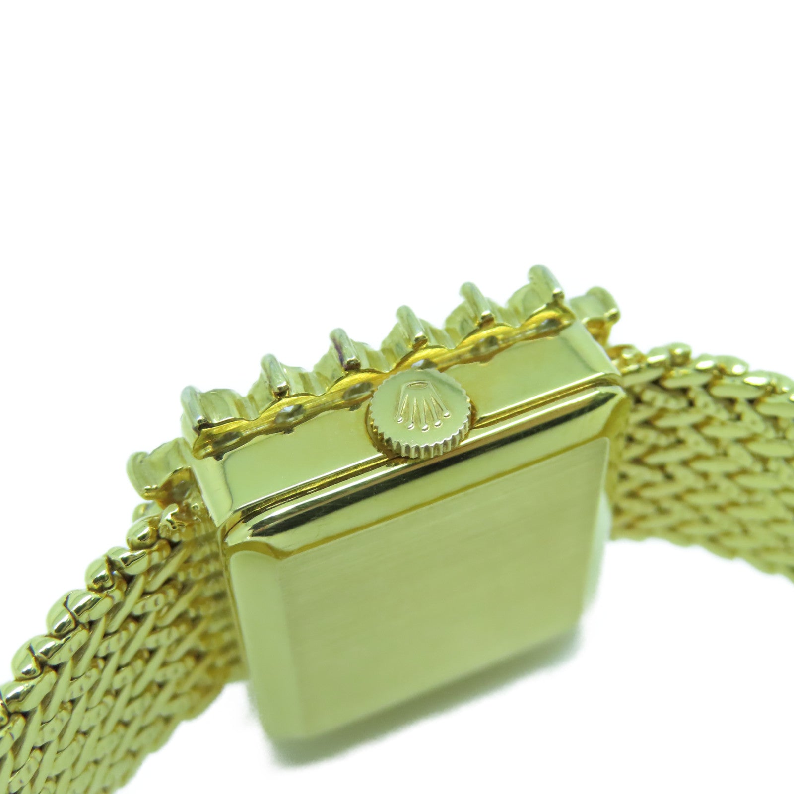 ROLEX Orchid 18K黃金鑽石手錶手動機芯黑色