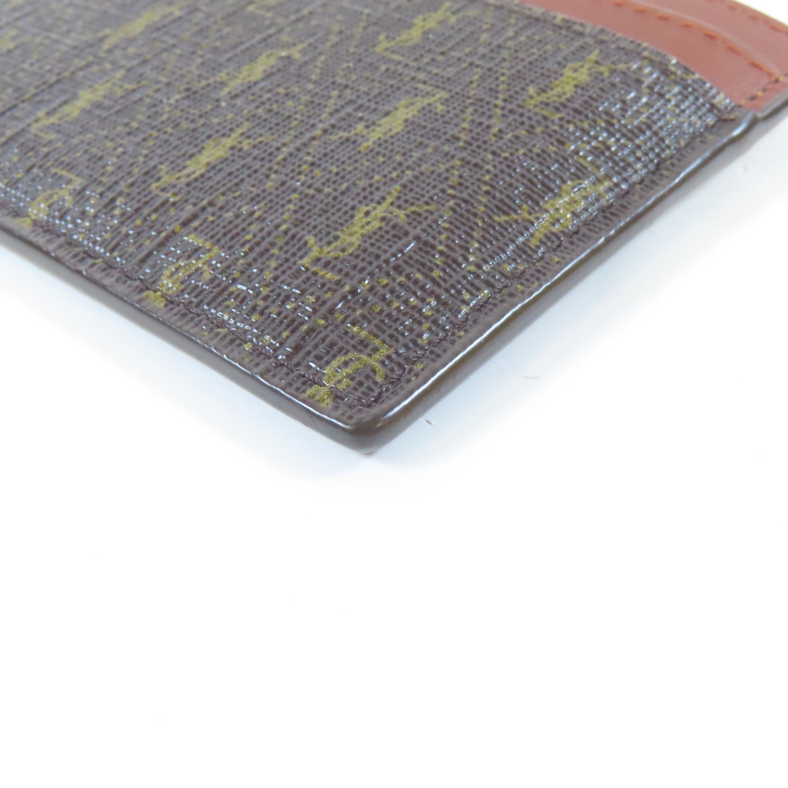 SAINT LAURENT 塗層帆布Card Case卡片套啡色