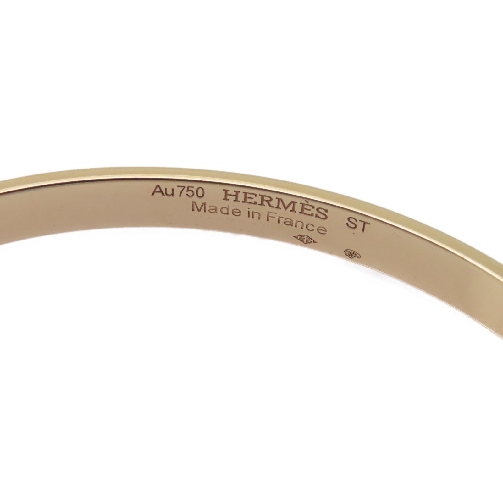 HERMES 18K玫瑰金Kelly Bracelet 0.2ct鑽石手鏈
