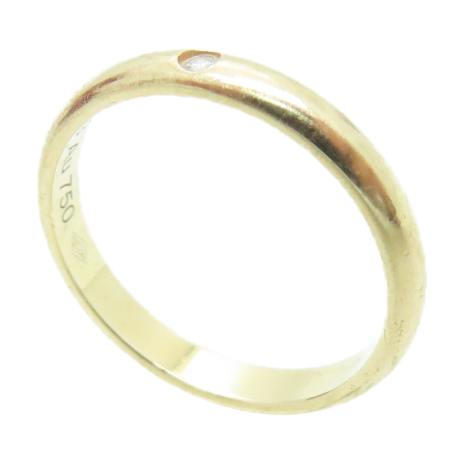 CARTIER 18K玫瑰金1895 Wedding Ring 0.01ct钻石戒指US#4.25