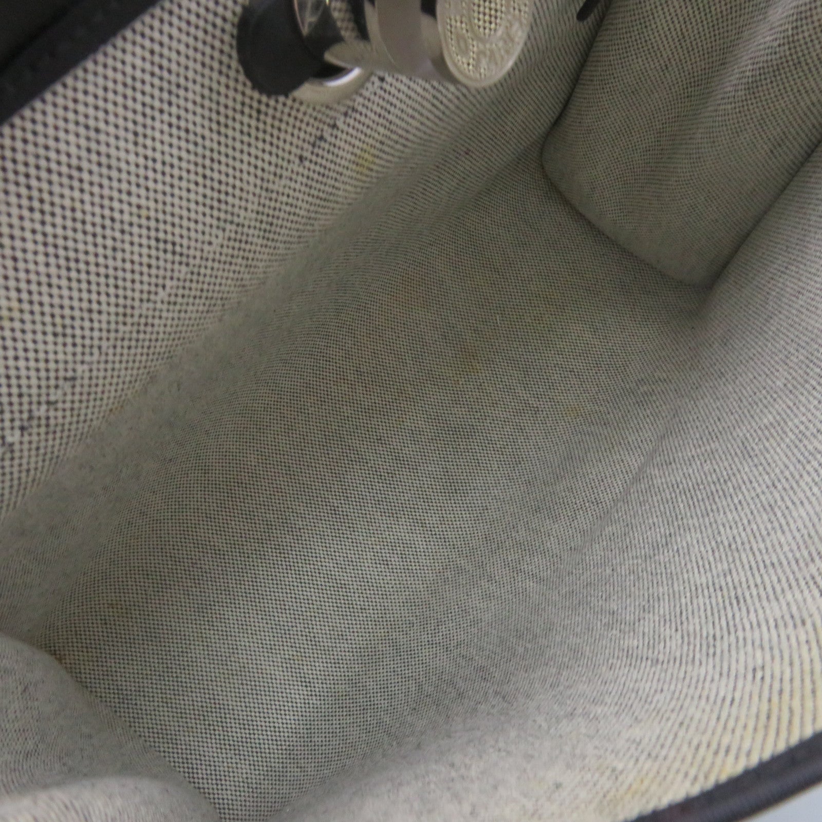 HERMES 帆布Herbag PM 2Way Shoulder Bag銀扣手挽肩背兩用袋黑色