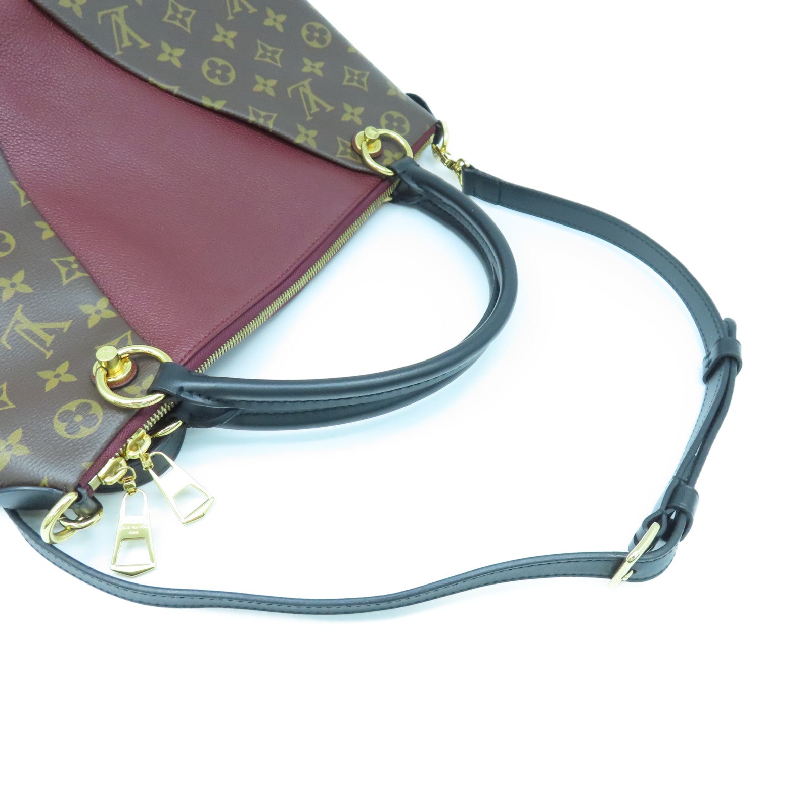 LOUIS VUITTON 【激減優惠】Monogram V Tote MM金扣肩背袋棕色