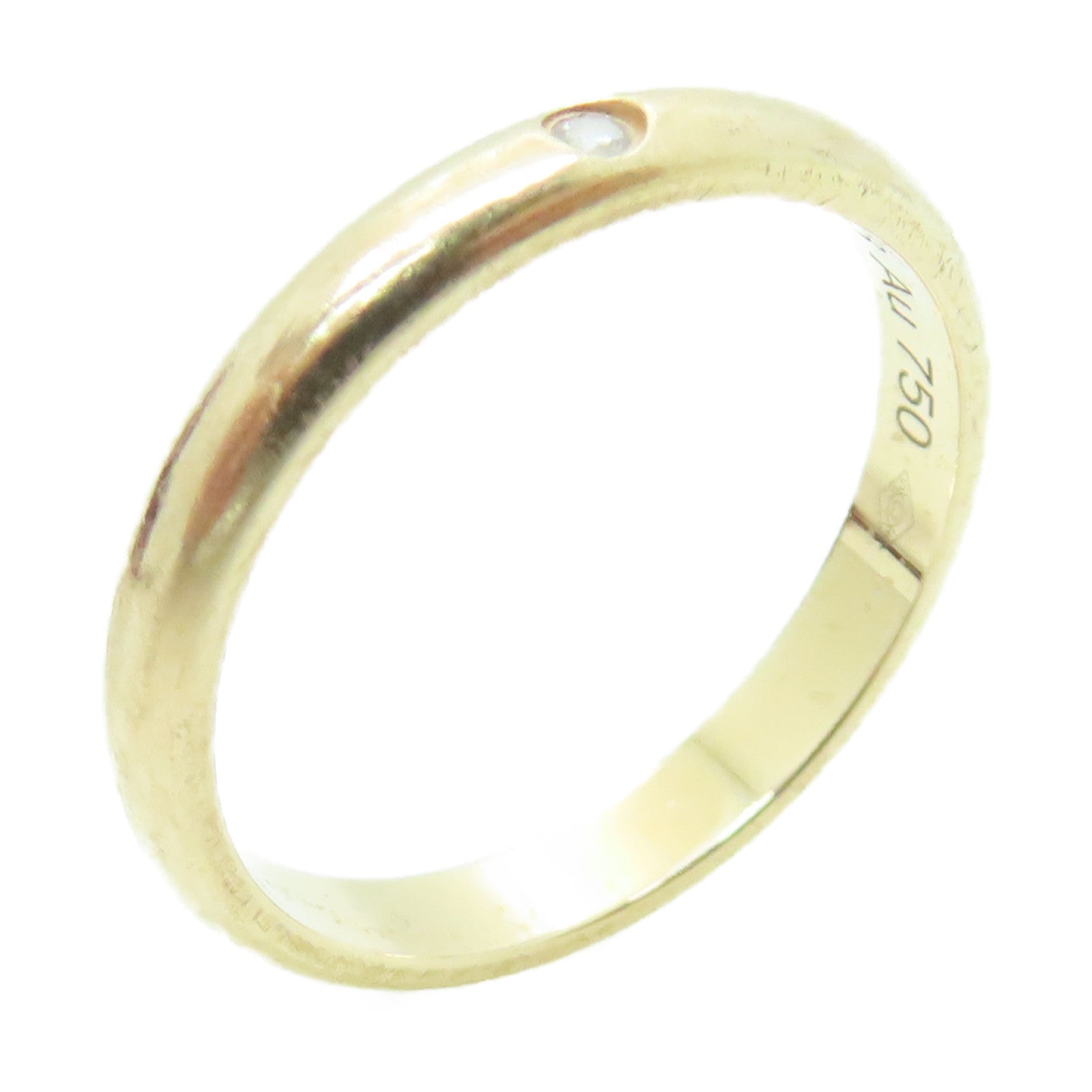 CARTIER 18K玫瑰金1895 Wedding Ring 0.01ct钻石戒指US#4.25