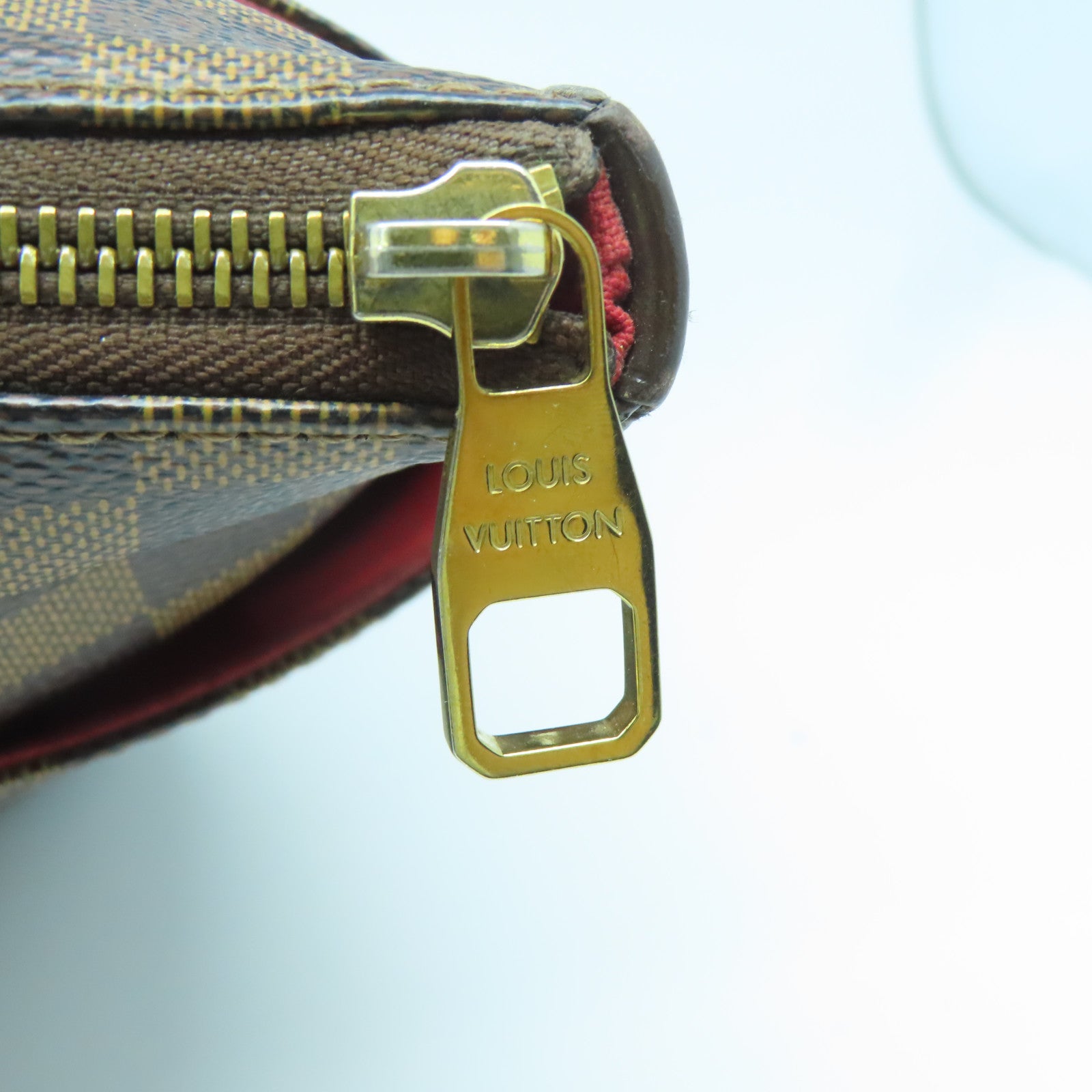 LOUIS VUITTON Damier Totally PM金扣肩背袋啡色