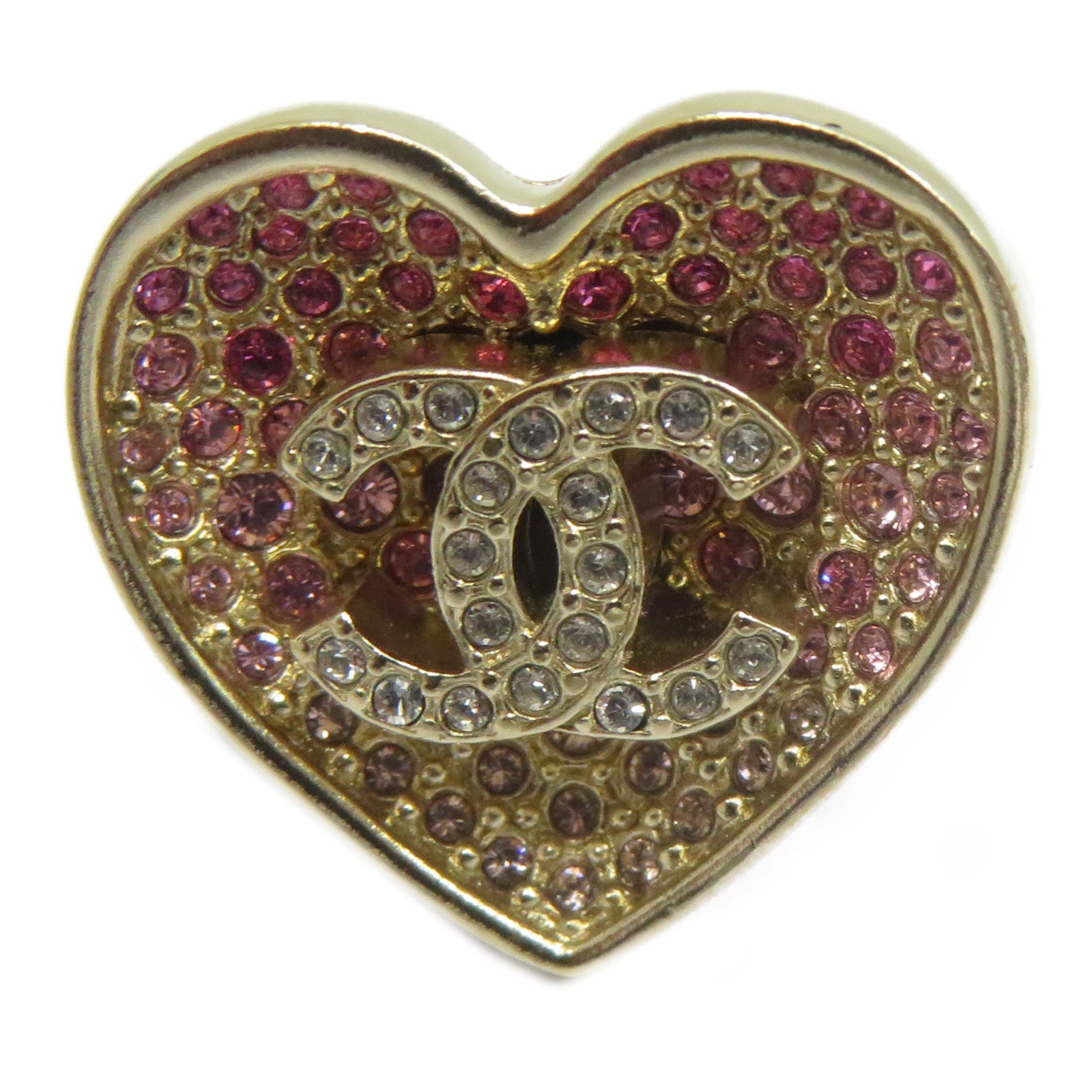 CHANEL 金屬Ring戒指粉紅色/金色US#6
