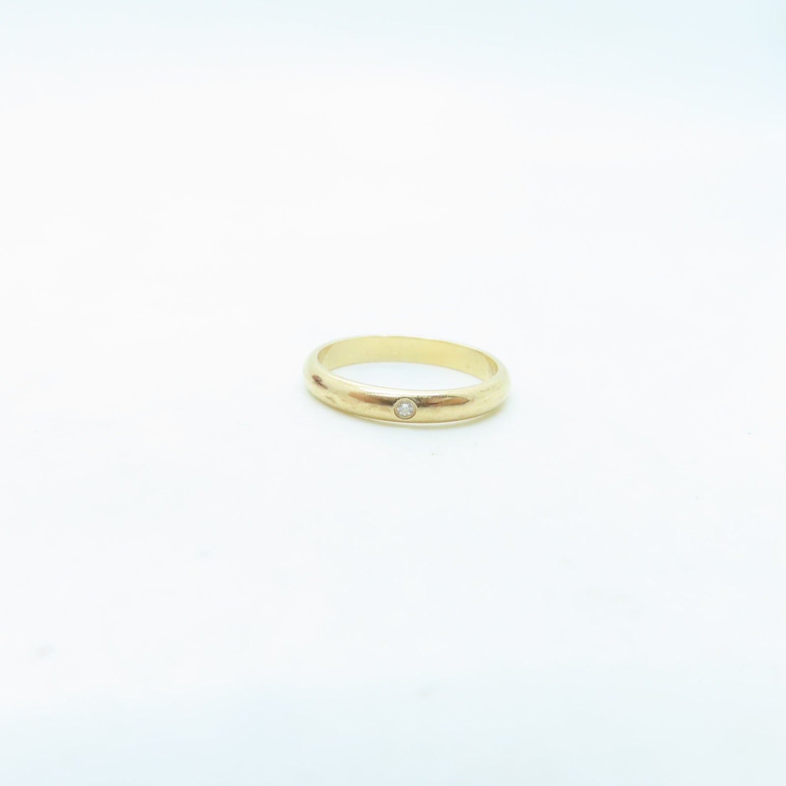 CARTIER 18K玫瑰金1895 Wedding Ring 0.01ct钻石戒指US#4.25