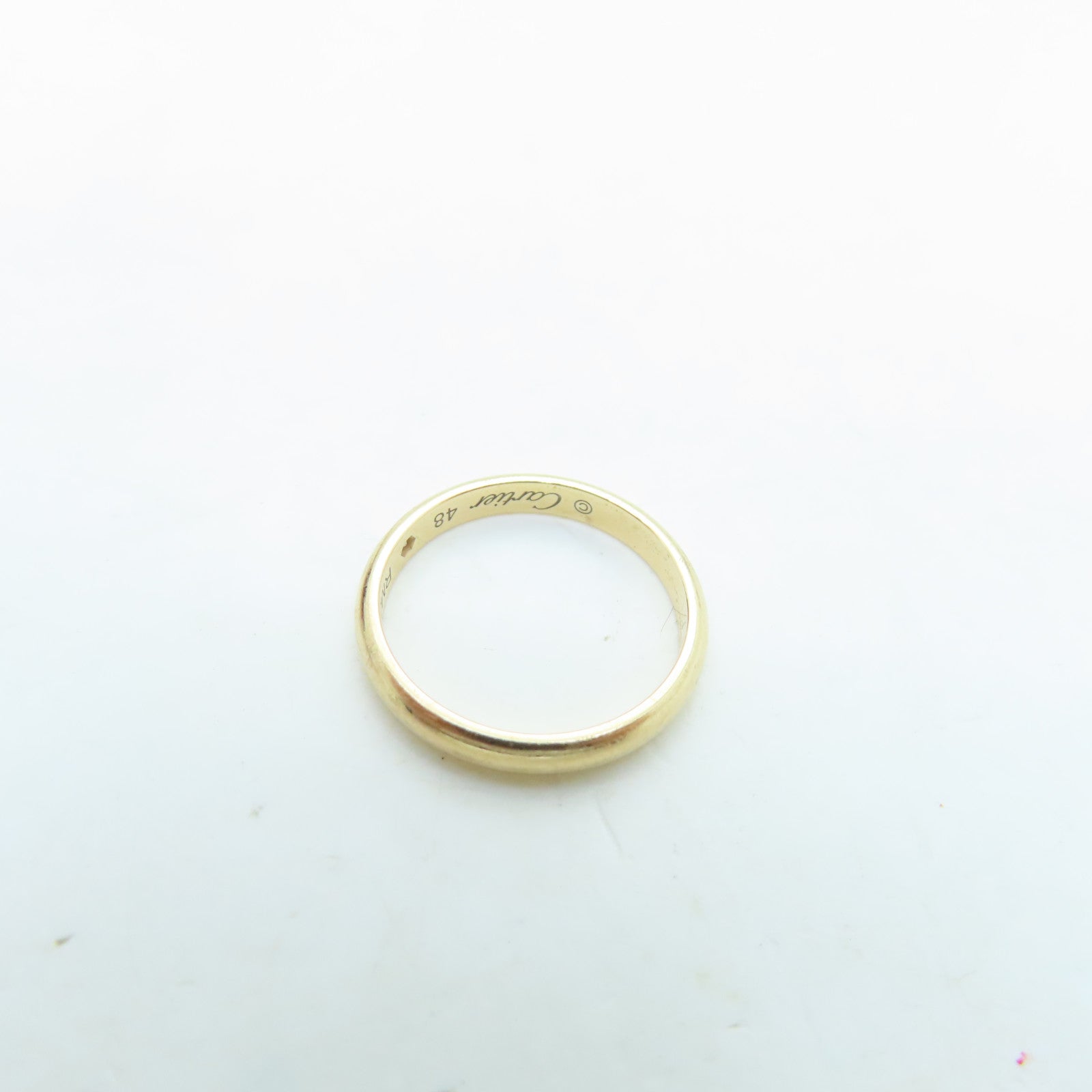 CARTIER 18K玫瑰金1895 Wedding Ring 0.01ct钻石戒指US#4.25
