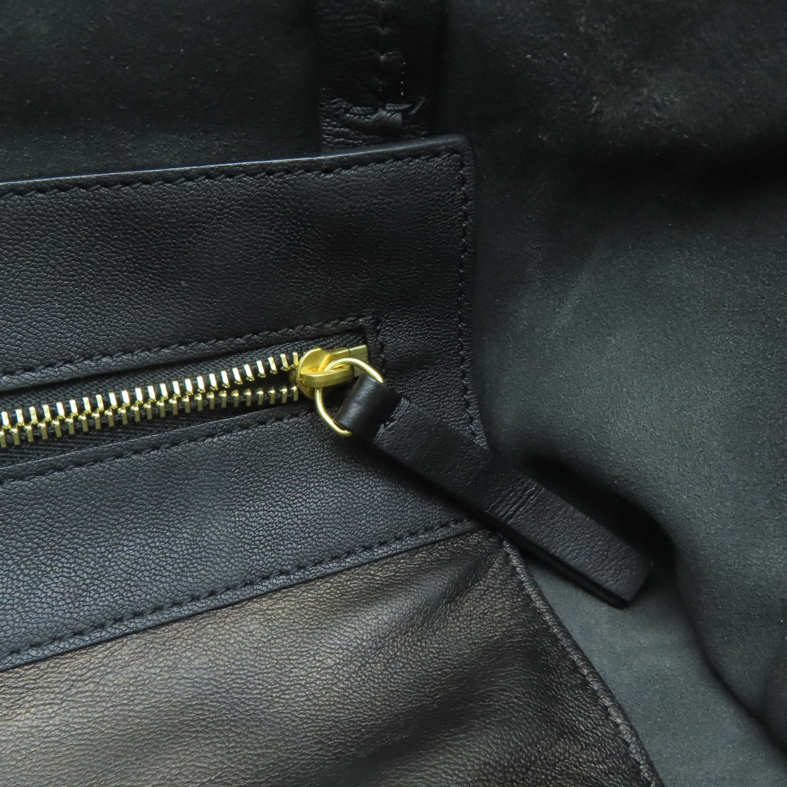 CELINE 皮革Tote Bag金扣手挽袋黑色