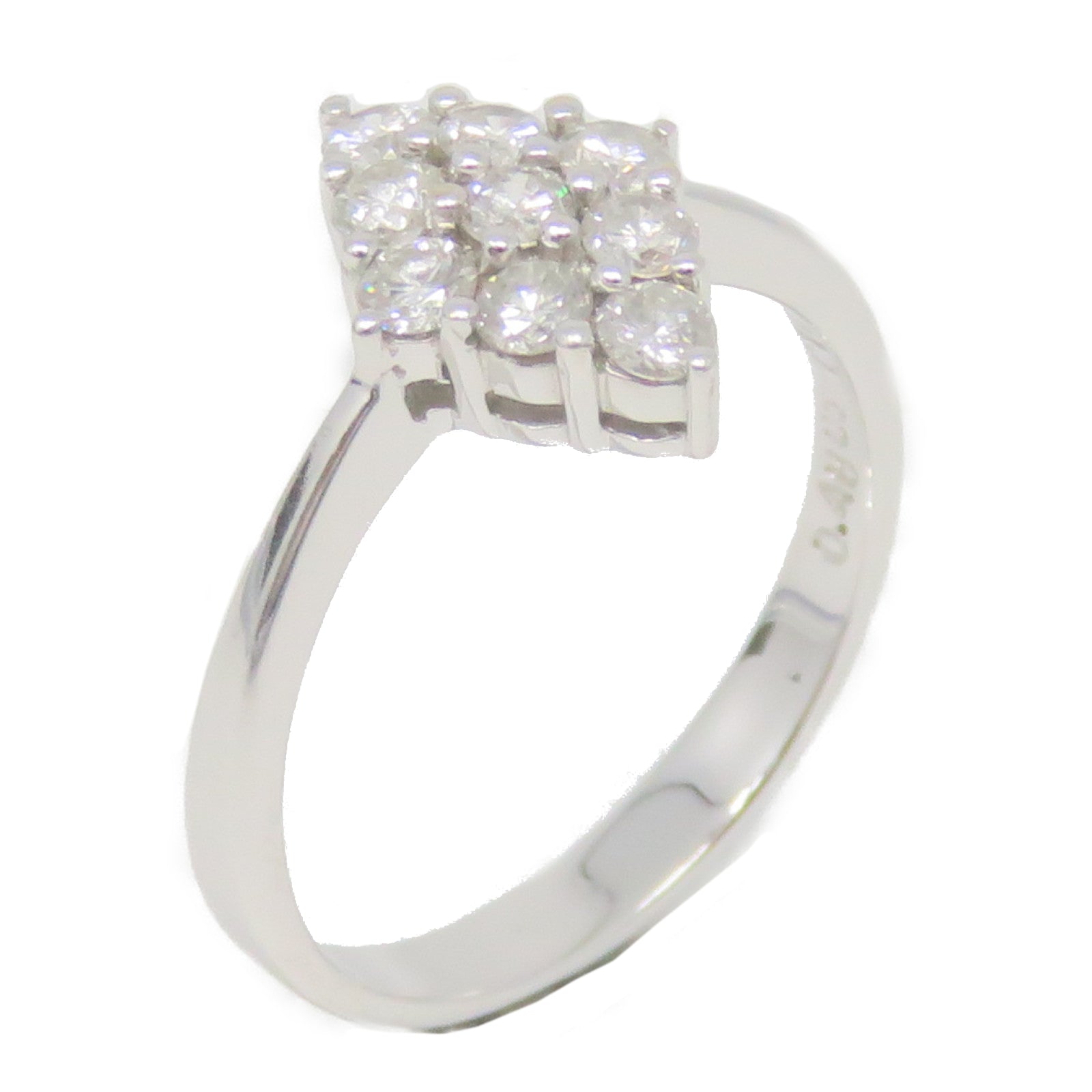 JEWELRY [Sharp Discount] 18K White Gold Diamond Ring 0.48ct Diamond Ring US#6.0