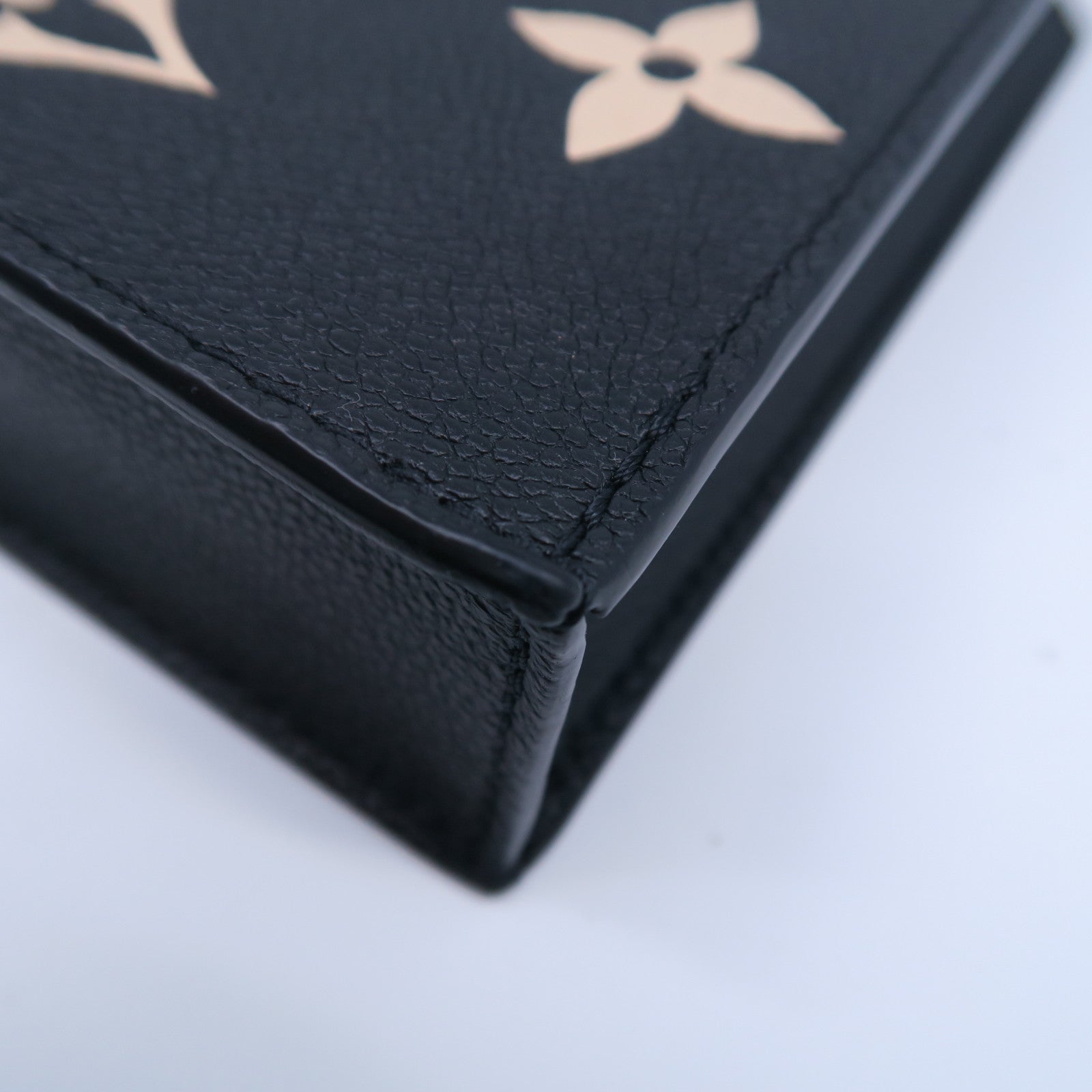 LOUIS VUITTON Monogram Empreinte Petit Sac Plat金扣手挽肩背兩用袋黑色