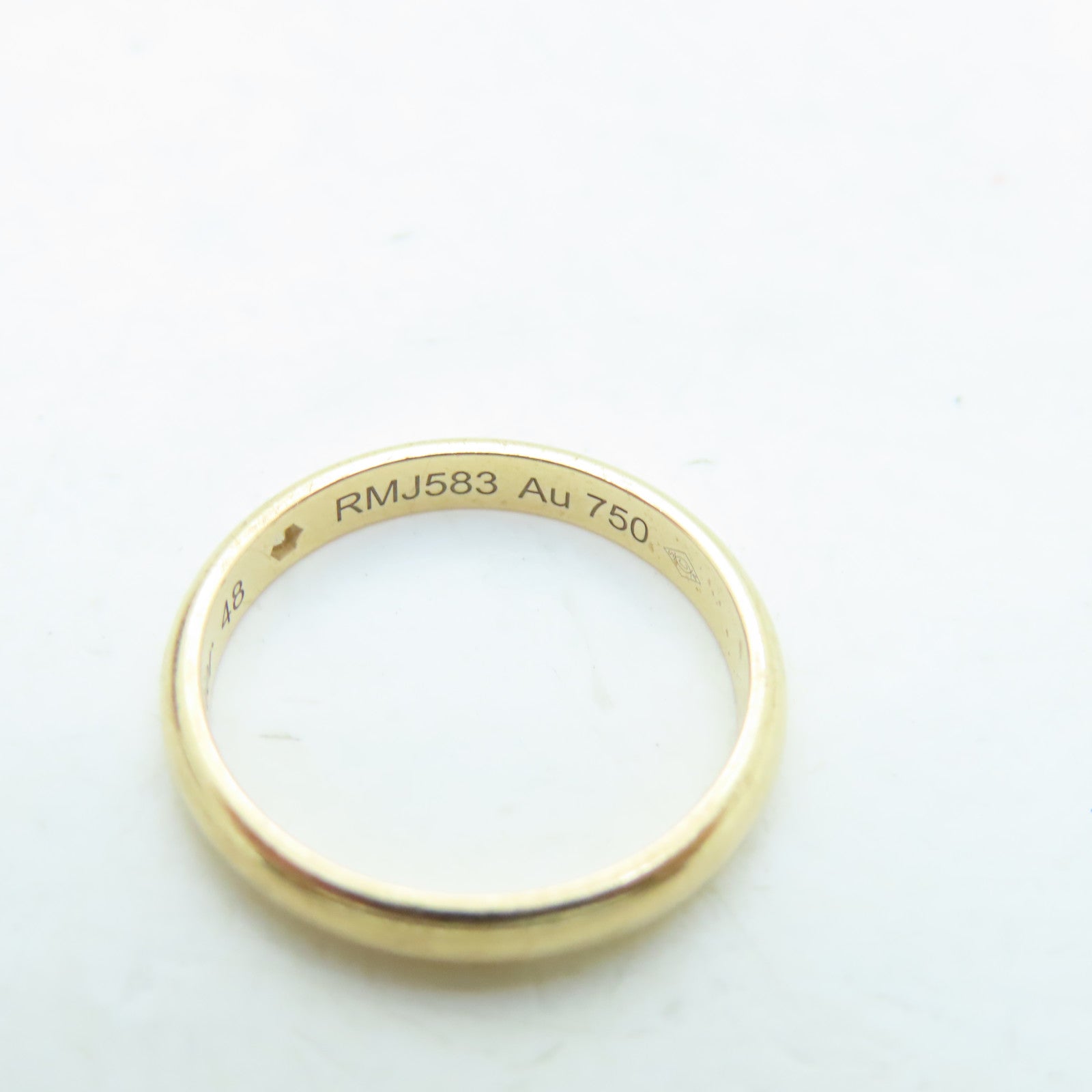 CARTIER 18K玫瑰金1895 Wedding Ring 0.01ct钻石戒指US#4.25
