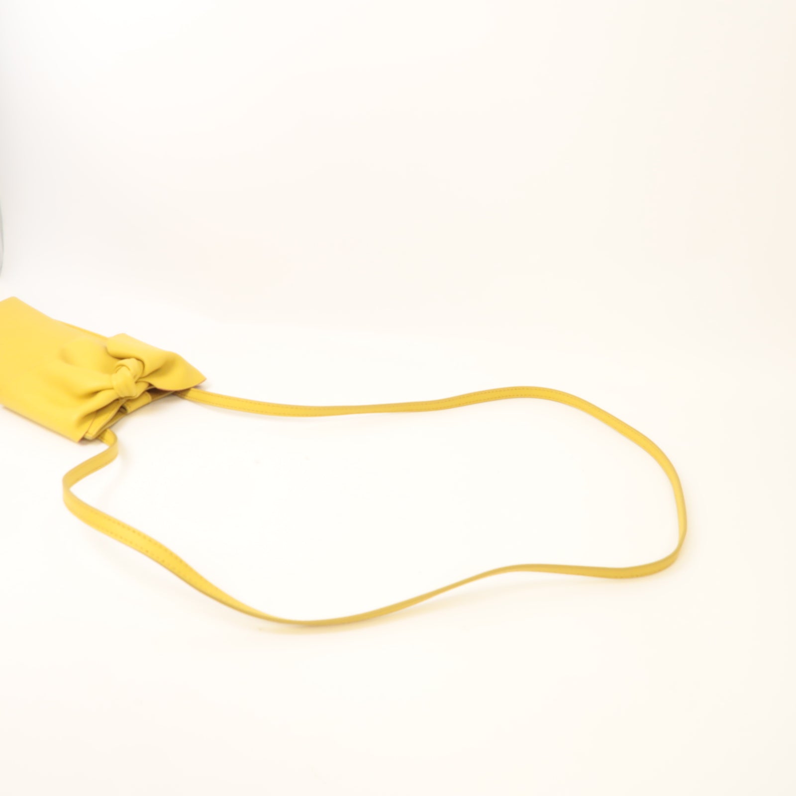 LOEWE 羊皮皮革Crossbody Bag Bunny Mini肩背袋芥末色/粉紅色