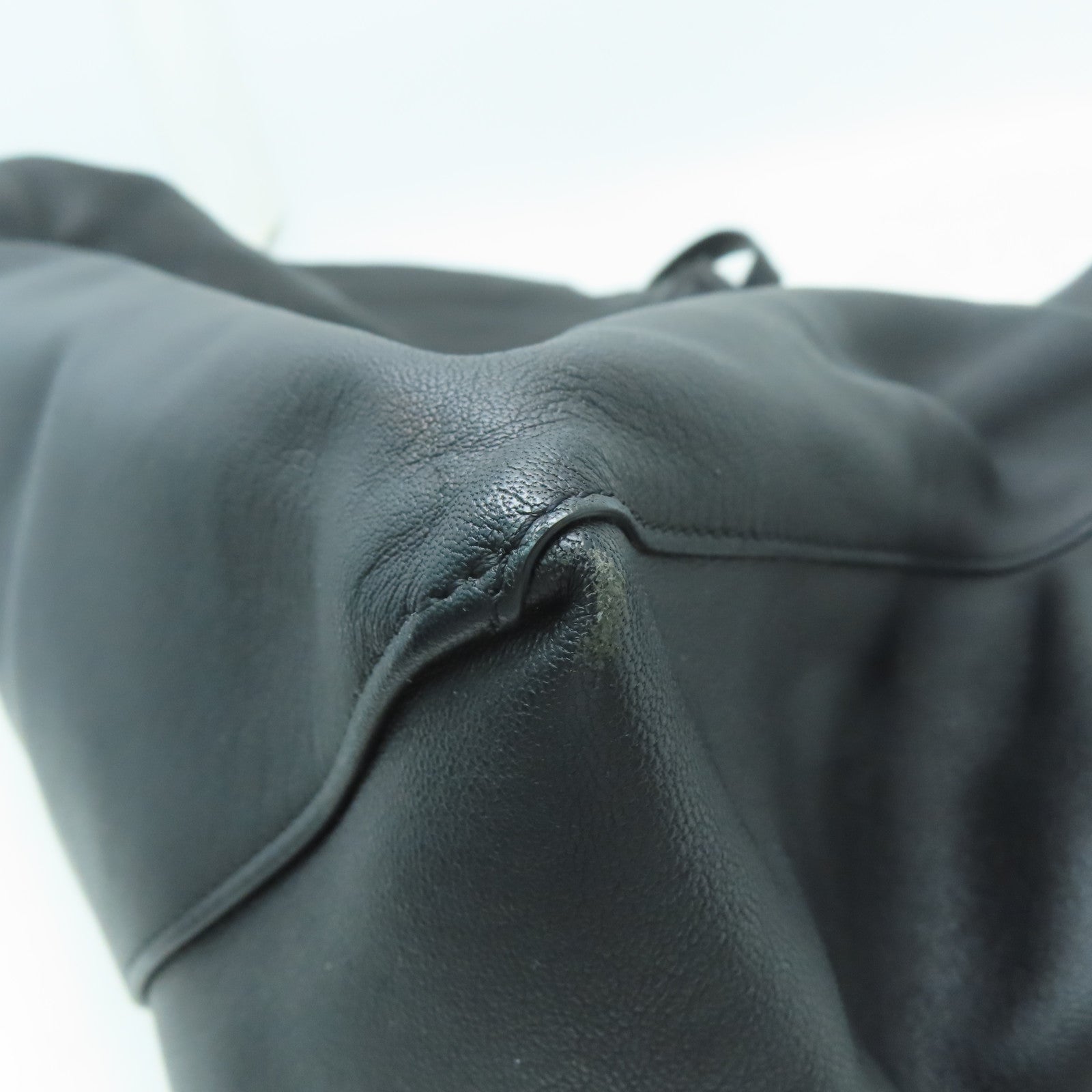 CELINE 皮革Tote Bag金扣手挽袋黑色