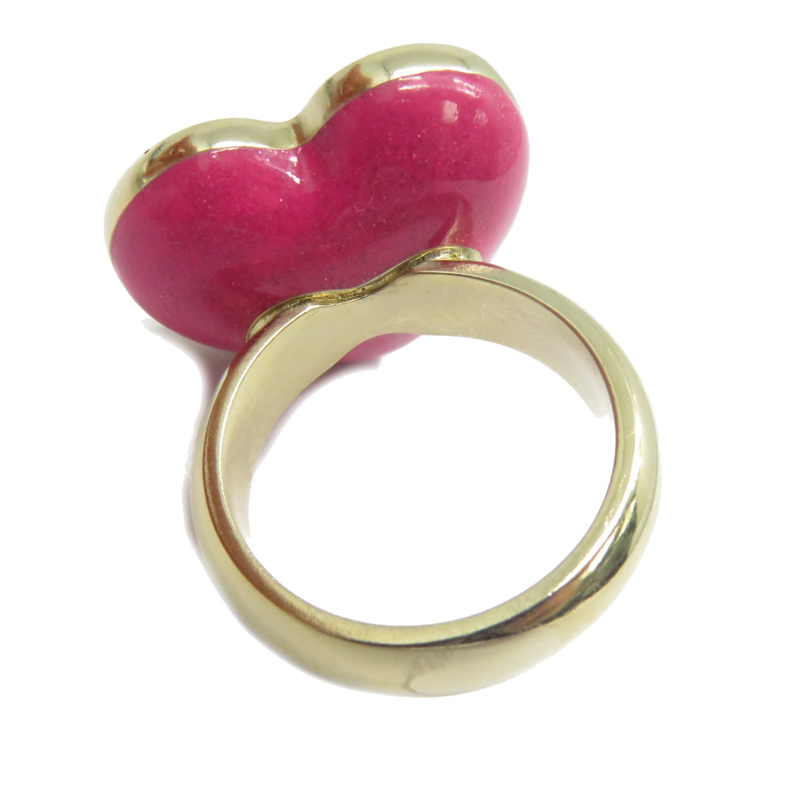 CHANEL 金屬Ring戒指粉紅色/金色US#6
