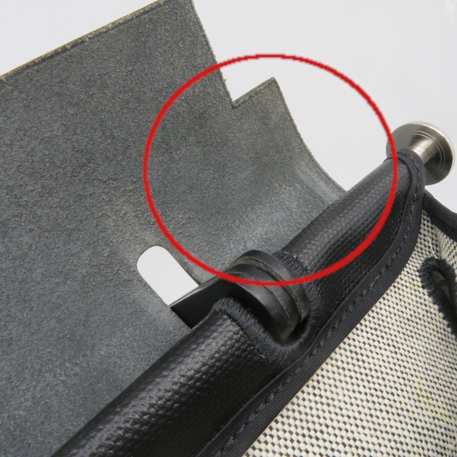 HERMES 帆布Herbag PM 2Way Shoulder Bag銀扣手挽肩背兩用袋黑色