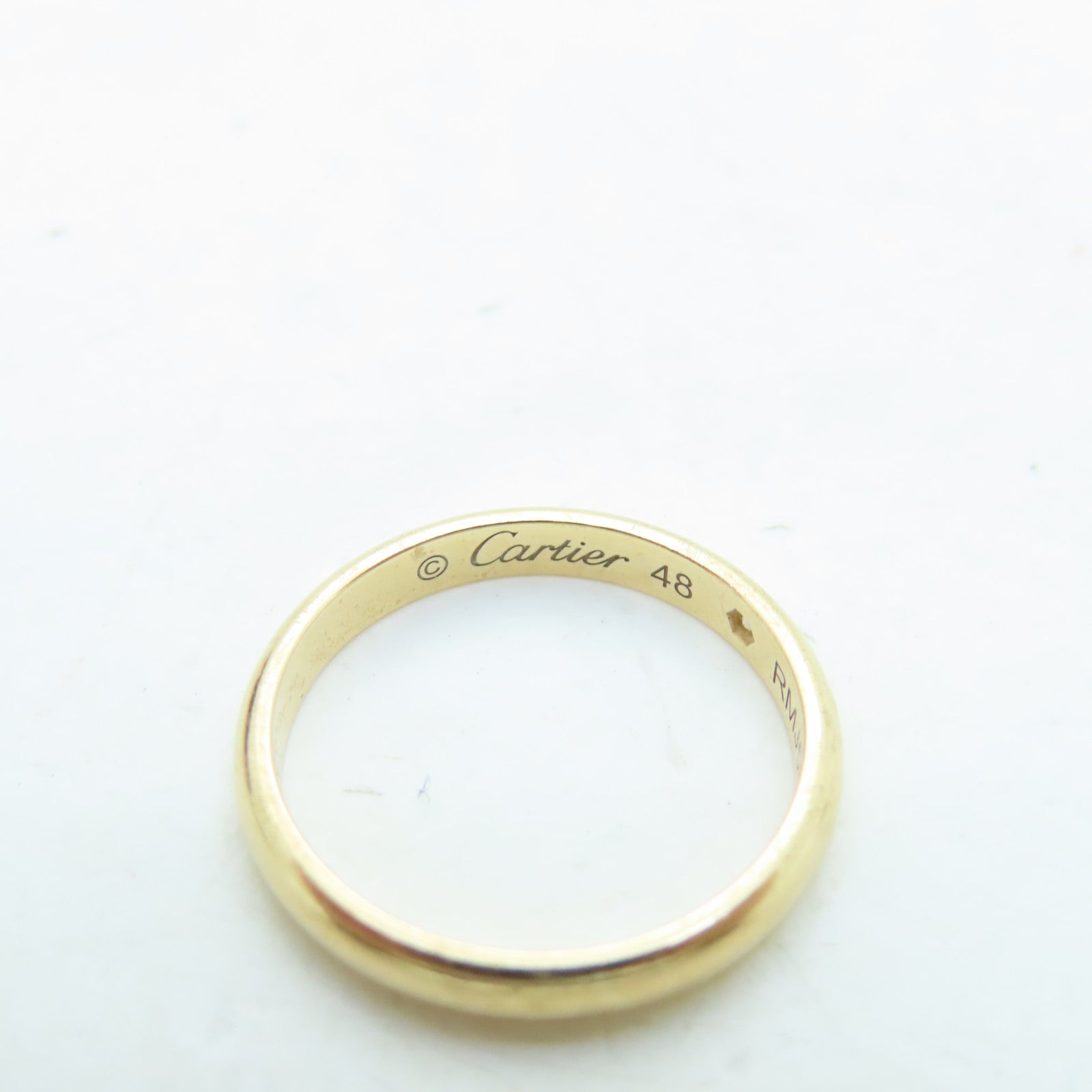 CARTIER 18K玫瑰金1895 Wedding Ring 0.01ct钻石戒指US#4.25