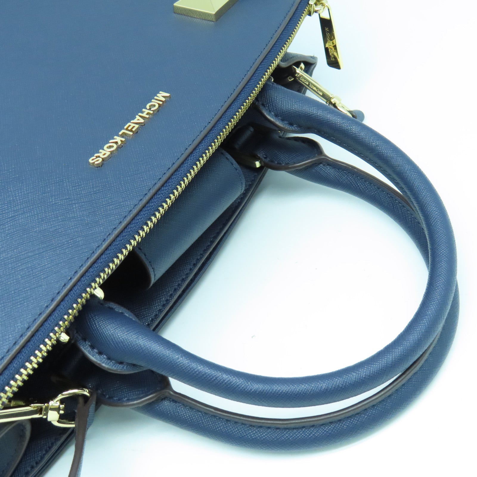 Michael Kors 牛皮皮革2way Shoulder Bag金扣手挽肩背两用袋深蓝色