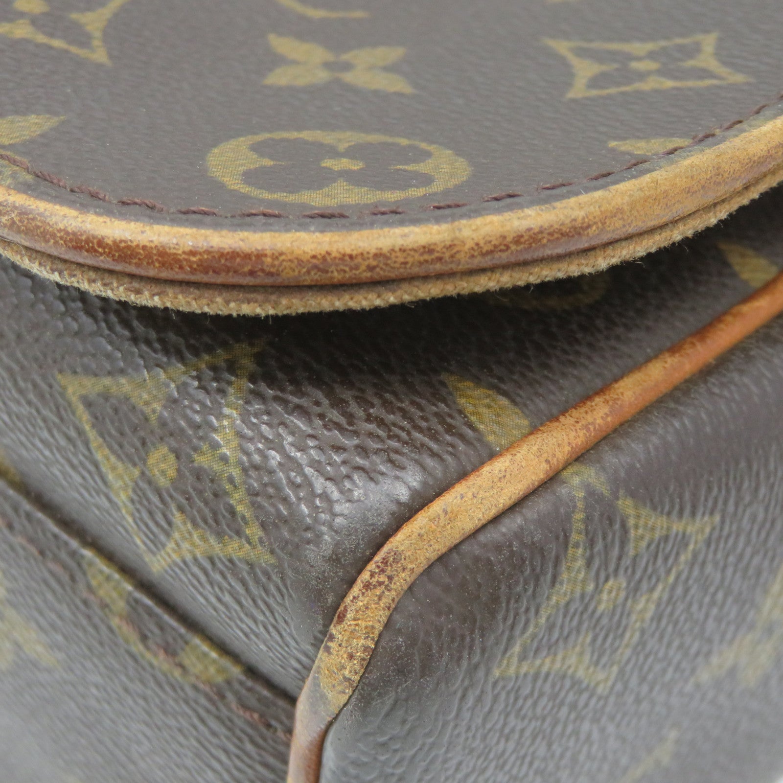 LOUIS VUITTON Monogram Abbesses Messenger Shoulder Bag brown